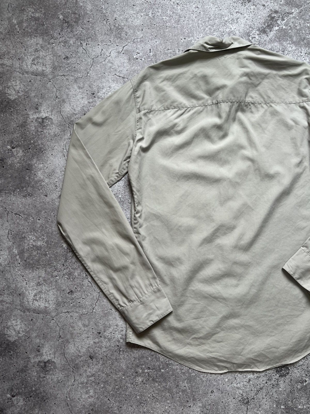Helmut Lang Helmut Lang Cotton Shirt Button Up Long Sleeve Beige Size US S / EU 44-46 / 1 - 12 Thumbnail