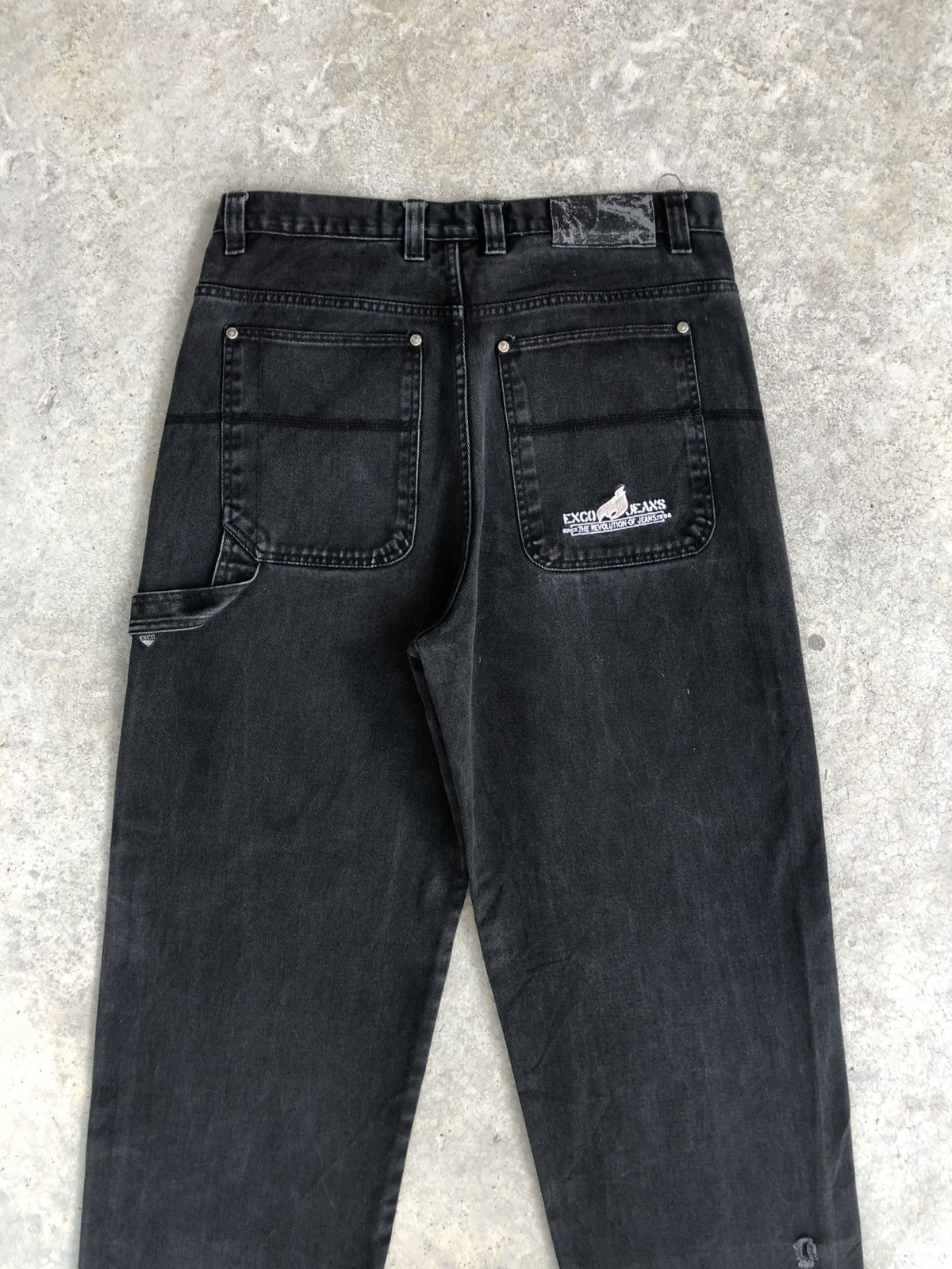 Japanese Brand Japanese Exco Baggy Jeans Embroidered Carpenter Distressed Size US 34 / EU 50 - 8 Thumbnail