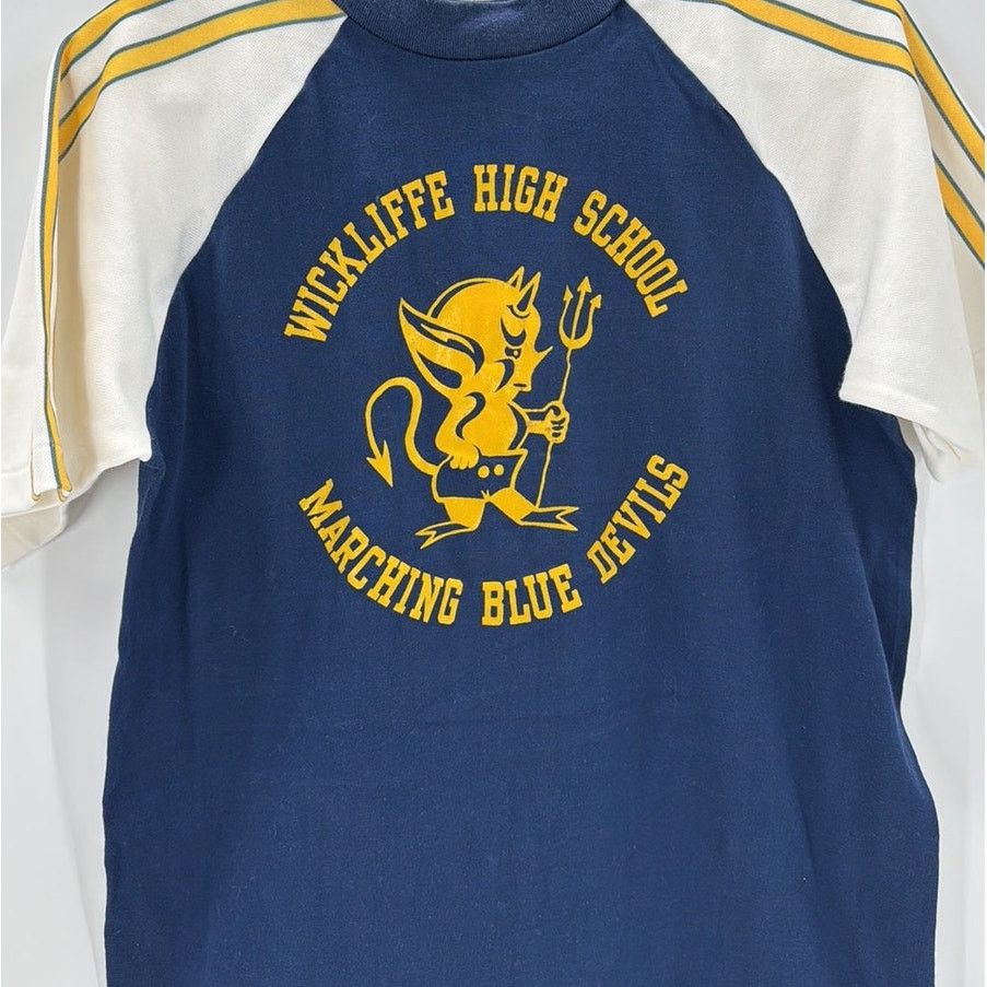 Vintage Vintage Velva Sheen t-shirt 70s Wickliffe High Blue Devils M Size US M / EU 48-50 / 2 - 3 Thumbnail