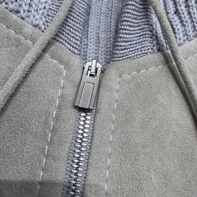 Hermes Hermes Wool and Leather Zip-up Cardigan Size US L / EU 52-54 / 3 - 3 Thumbnail