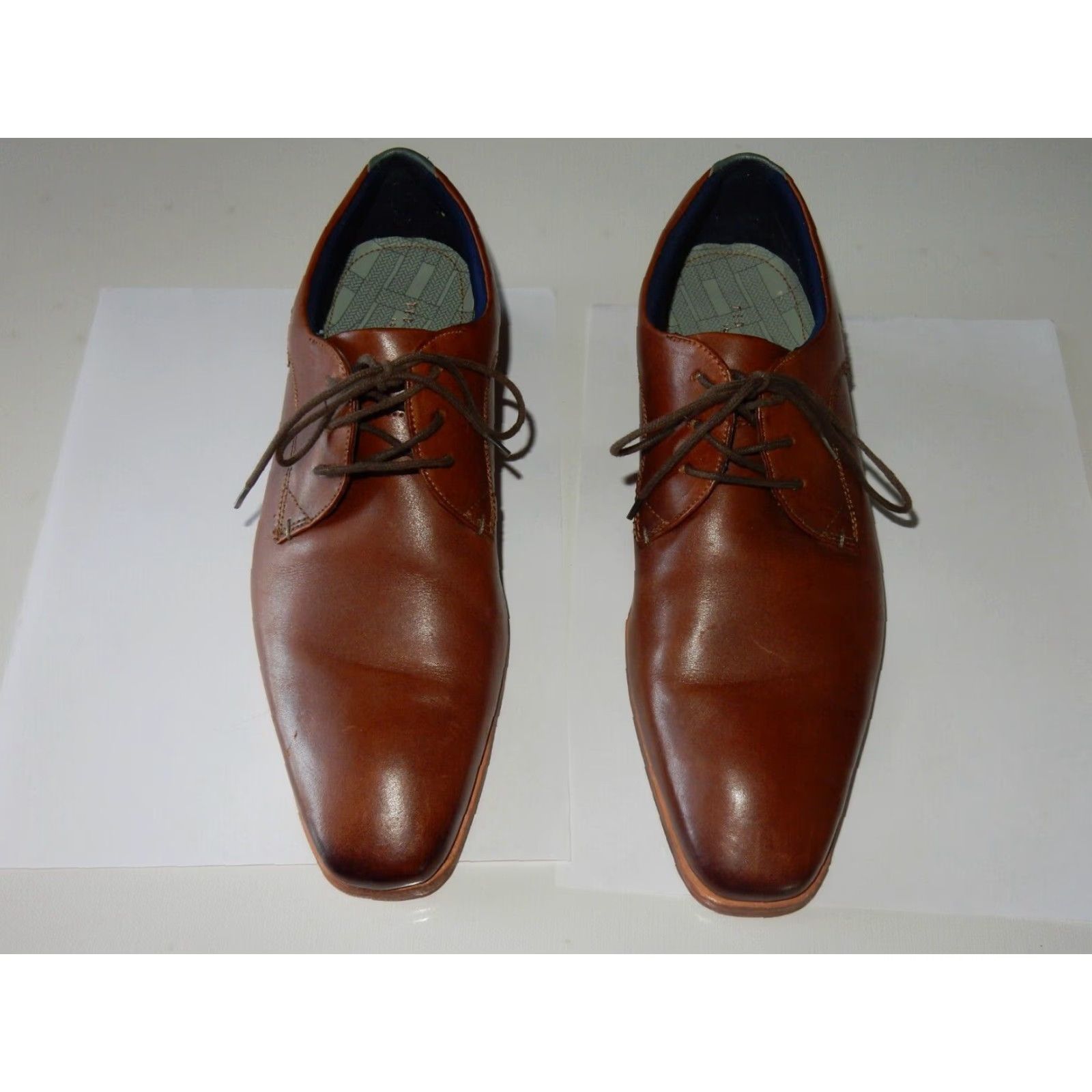 Ted Baker TED BAKER Men's Oxford Dress Shoes Size 8 US Cap Toe Brown Leather Size ONE SIZE - 2 Thumbnail