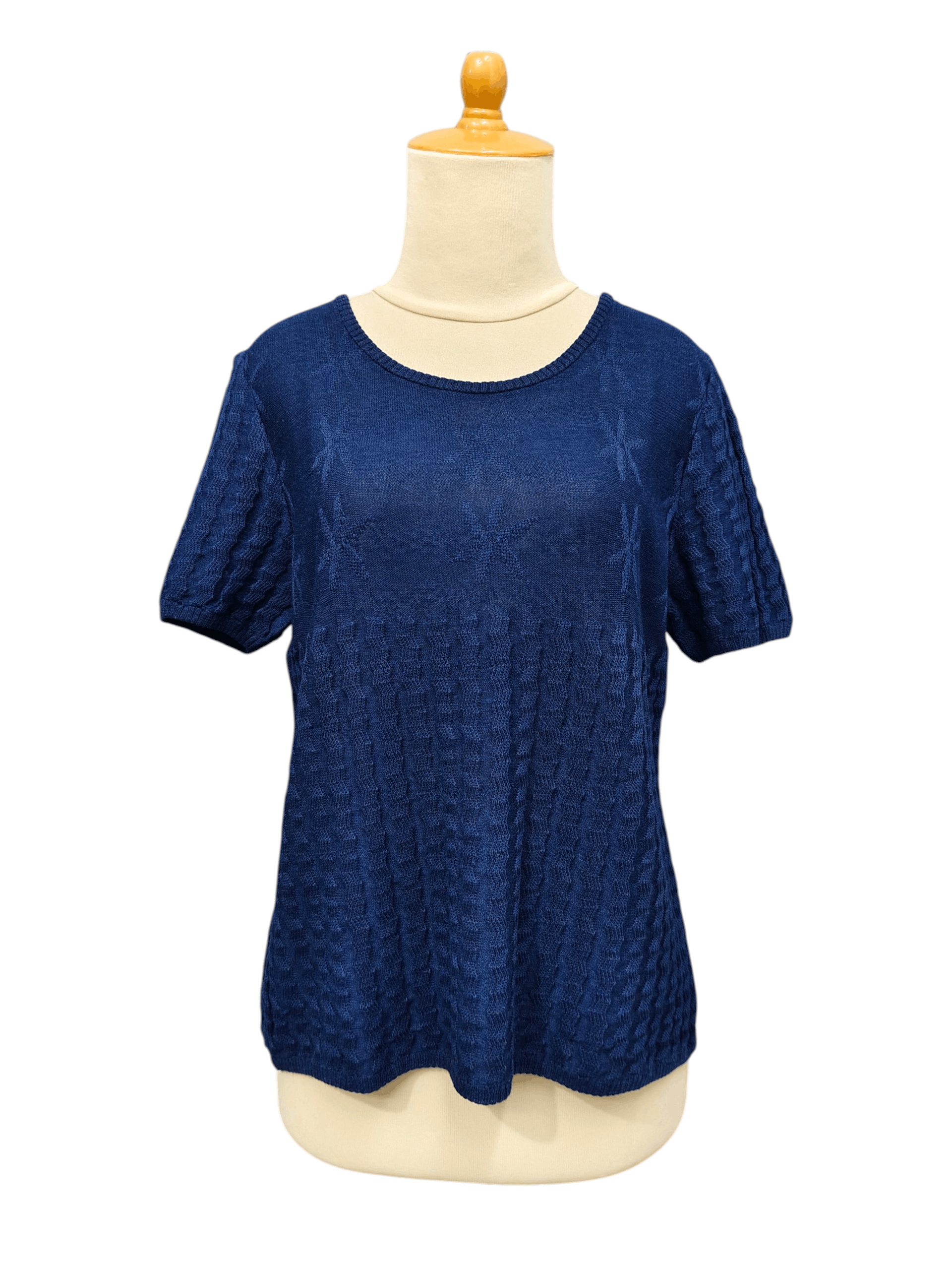 Yves Saint Laurent 80s Yves Saint Laurent Sea Star Pattern Knitted Size L / US 10 / IT 46 - 1 Thumbnail