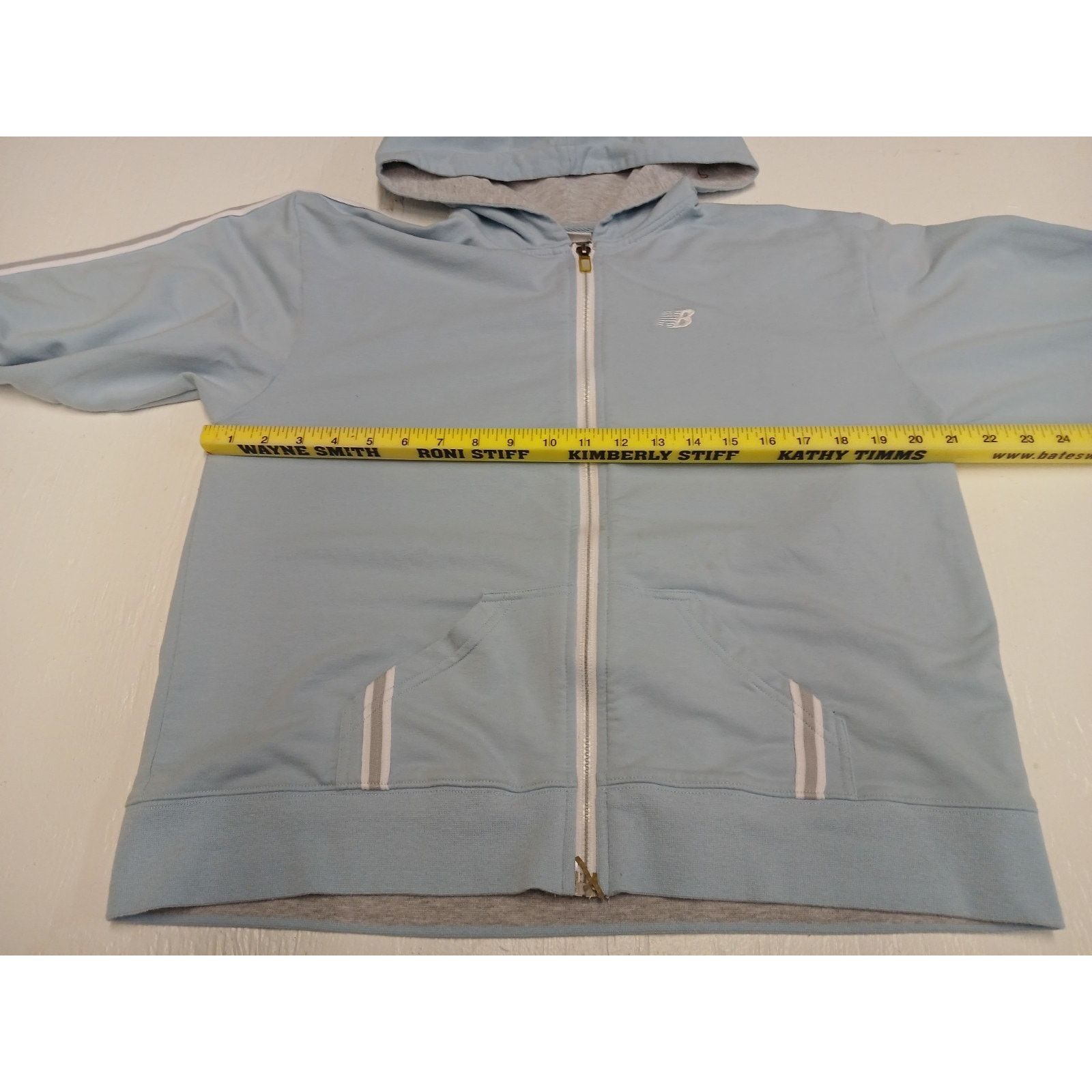 New Balance New Balance (XL) Blue Zip Down Soft Hoodie Jacket Size XL / US 12-14 / IT 48-50 - 3 Thumbnail