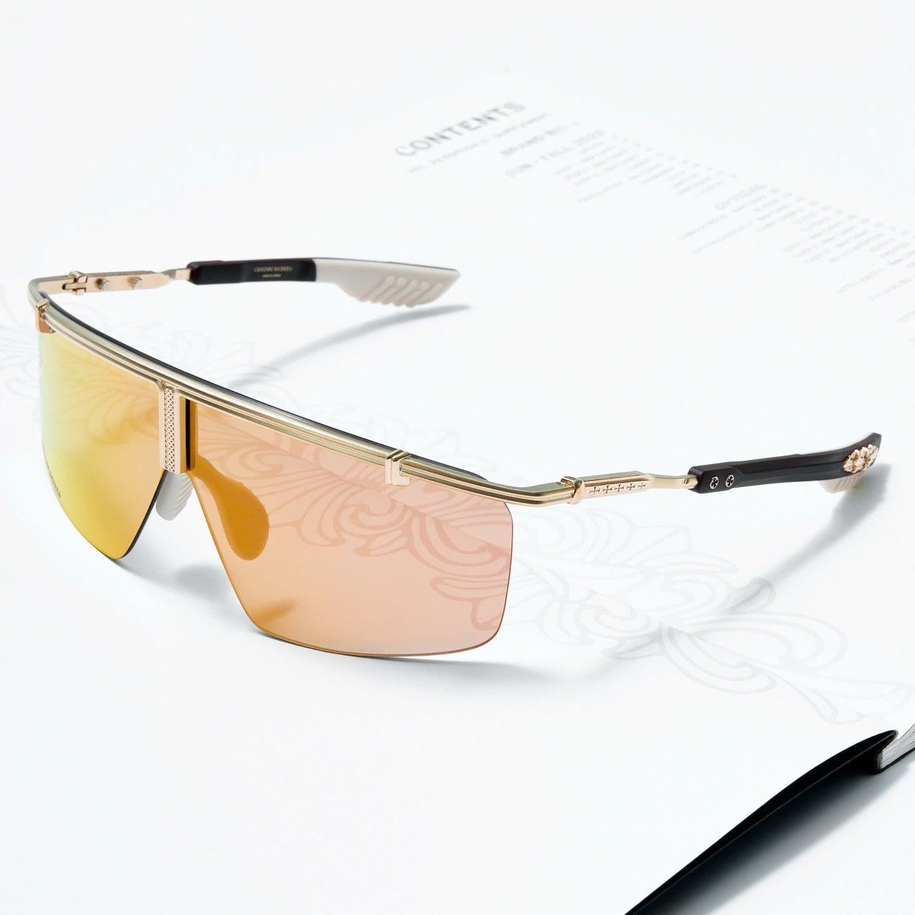 Chrome Hearts CLITANIC MATTE GP/GP CLASSIC BROWN SUNGLASSES Size ONE SIZE - 2 Thumbnail