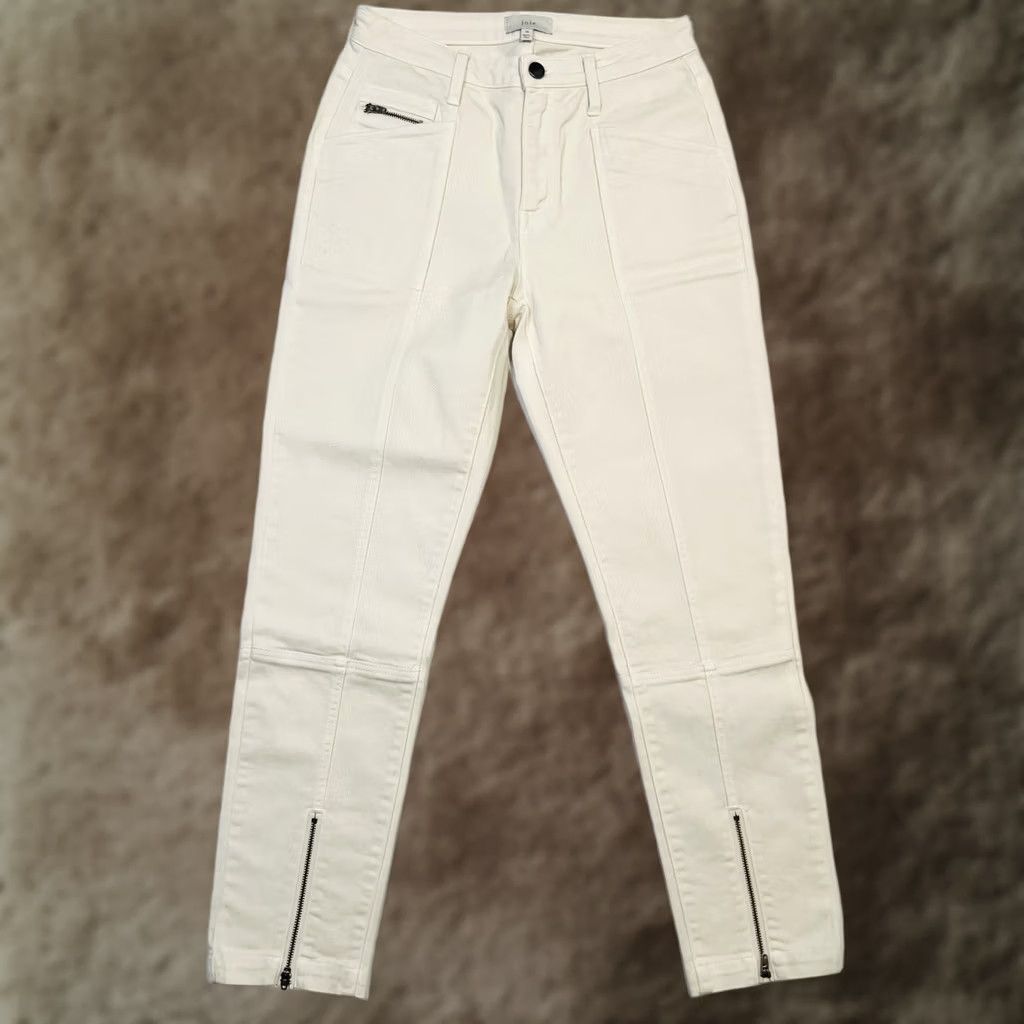Joie JOIE Emersyn Utilitarian Jeans White Sand Size 28 Zipper Ankle Women Size 28" / US 6 / IT 42 - 1 Thumbnail