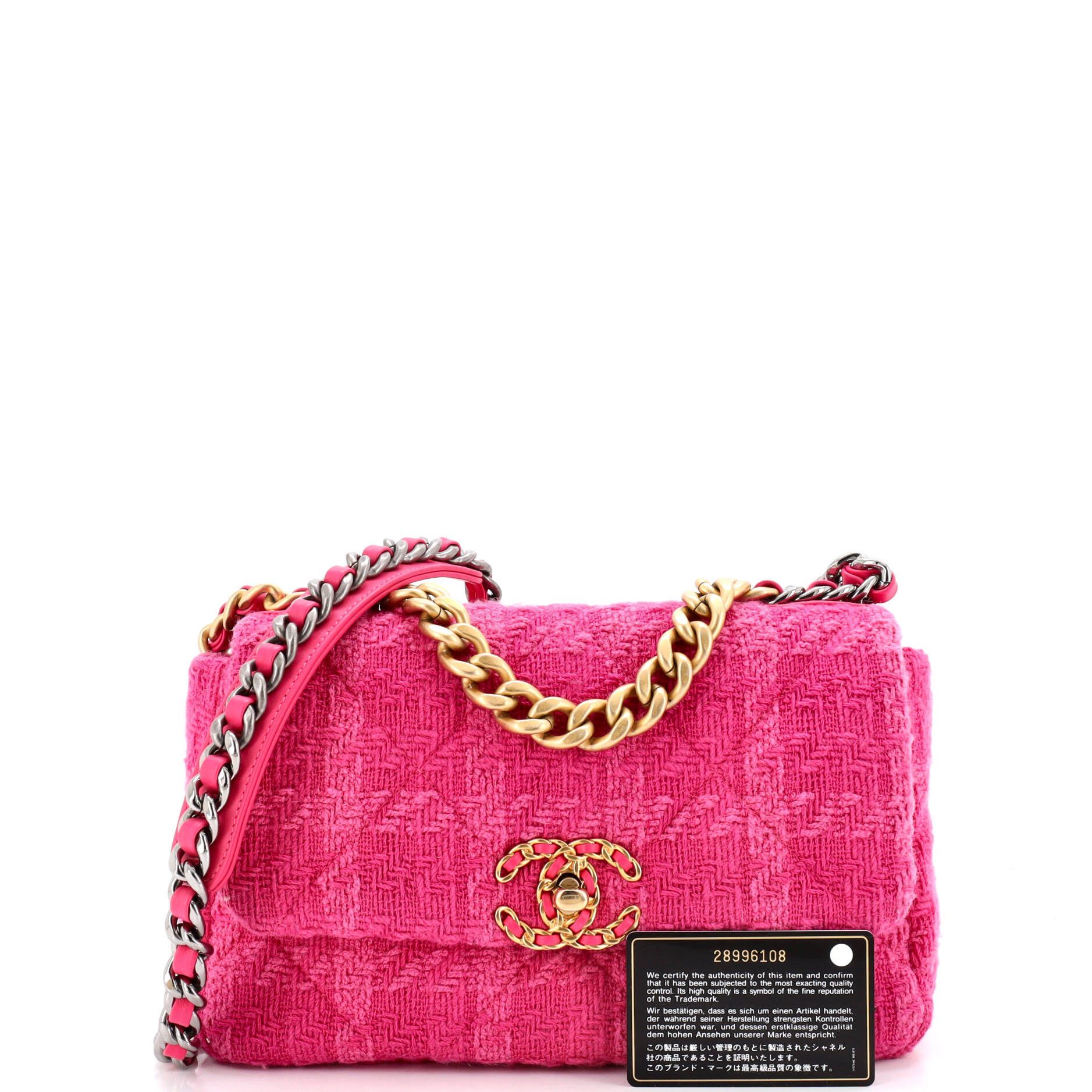 Chanel 19 Flap Bag Quilted Tweed Medium Size ONE SIZE - 1 Thumbnail
