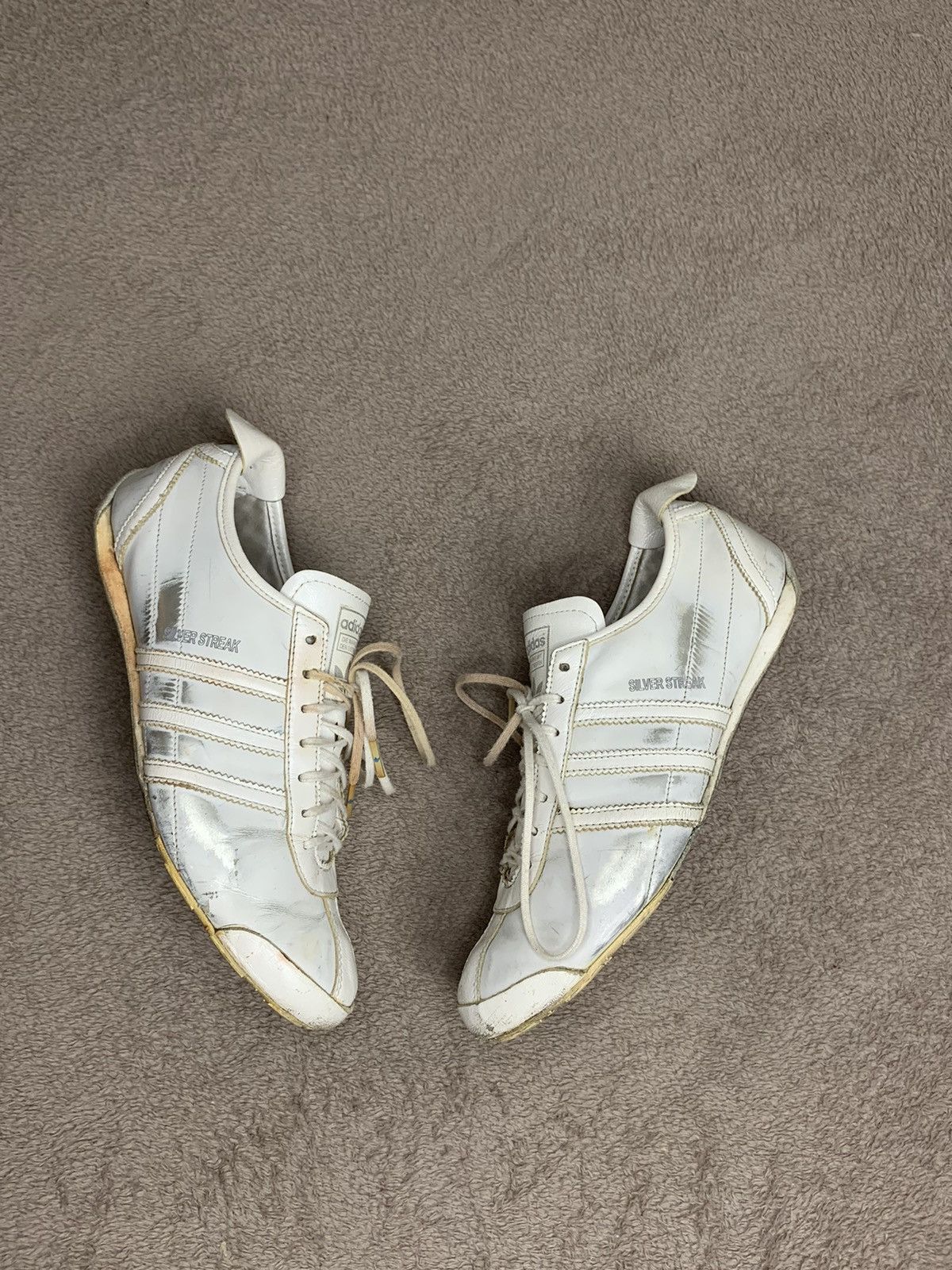 Japanese Brand Y2K Adidas Silver Streak Leather Shoes golden goose y-3 puma Size US 9 / IT 39 - 2 Thumbnail
