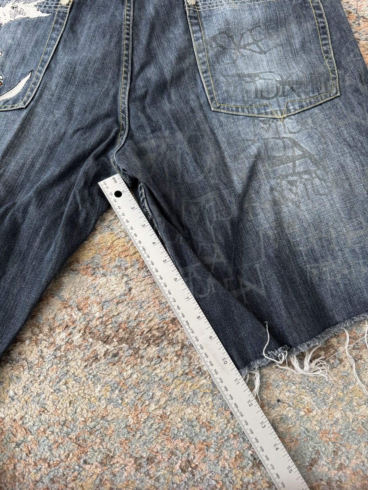 JNCO × Vintage VTG Y2K Miskeen Jnco Pirate Jean Shorts Rave Baggy 44 Size US 34 / EU 50 - 10 Thumbnail