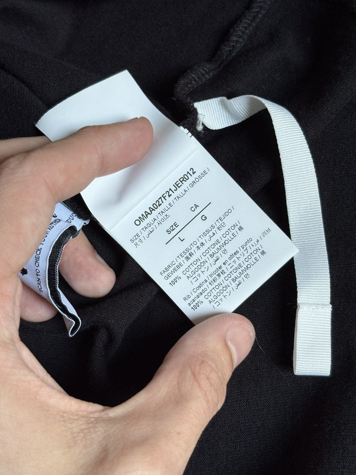 Off-White Off-White Black Caravaggio Hands Off T-Shirt Tee Size US L / EU 52-54 / 3 - 8 Thumbnail