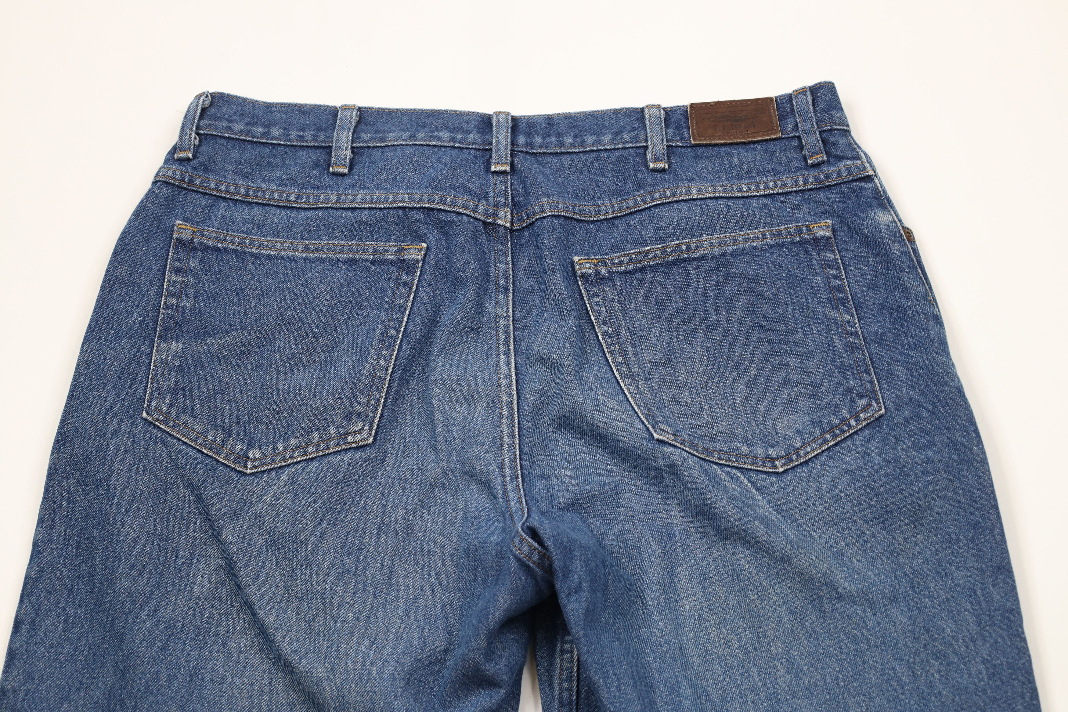 L.L. Bean × Vintage Vintage 90s LL Bean Wide Leg Relaxed Fit Denim Jeans Blue Size US 37 - 9 Thumbnail