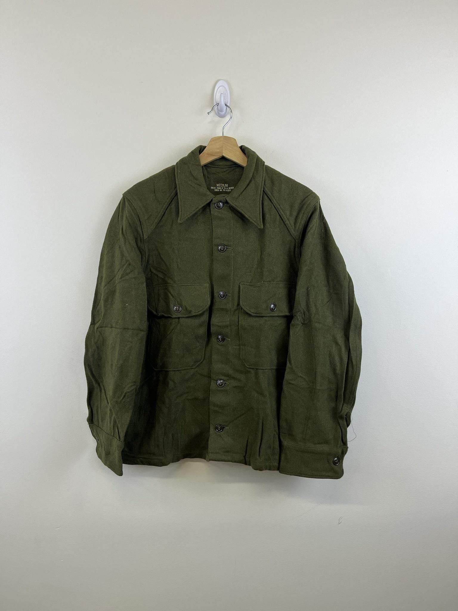 Vintage 1950's US Army Wool Fatigue Button Up Size US M / EU 48-50 / 2 - 1 Thumbnail