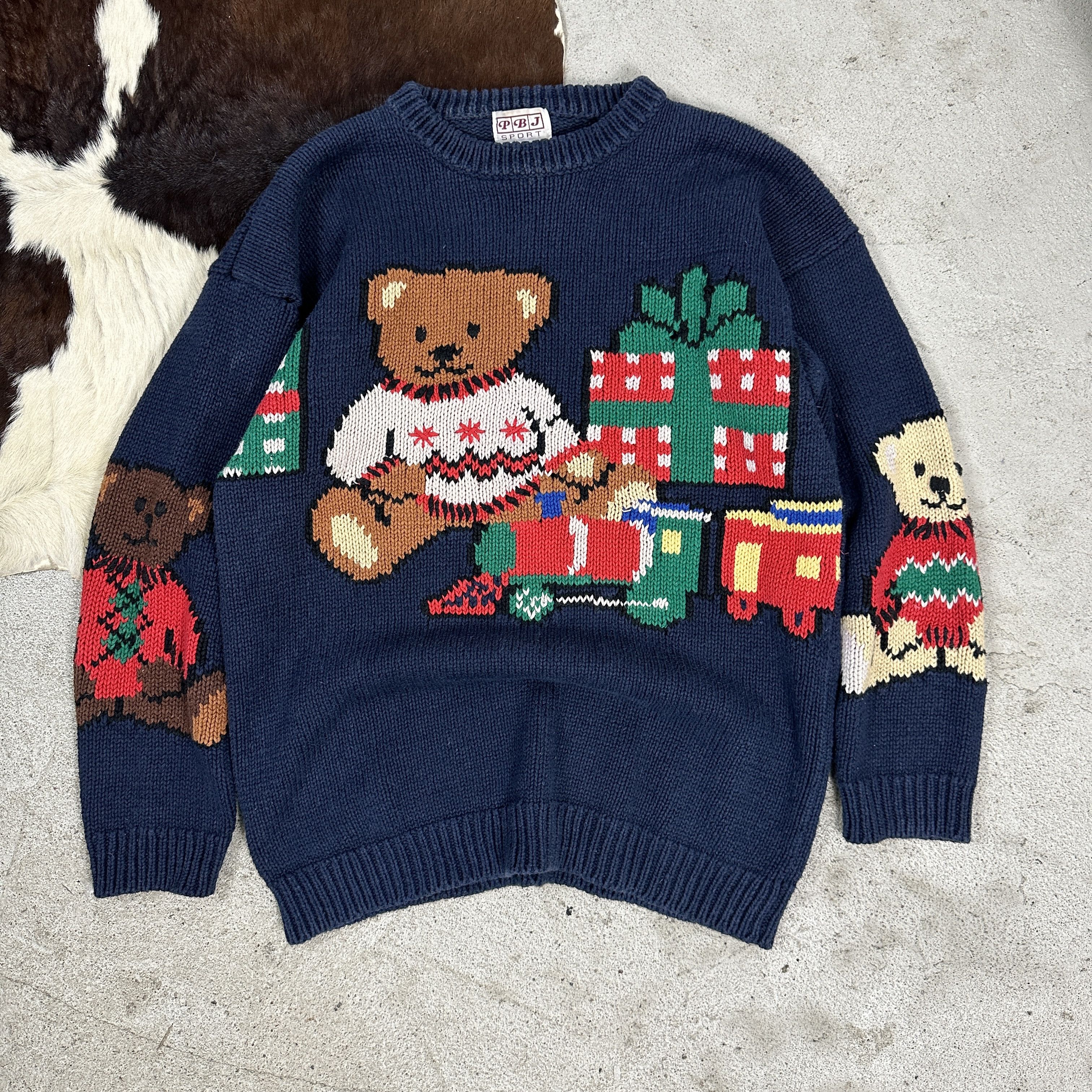 Vintage Sweater Sweet Bears Vintage Size US M / EU 48-50 / 2 - 2 Thumbnail