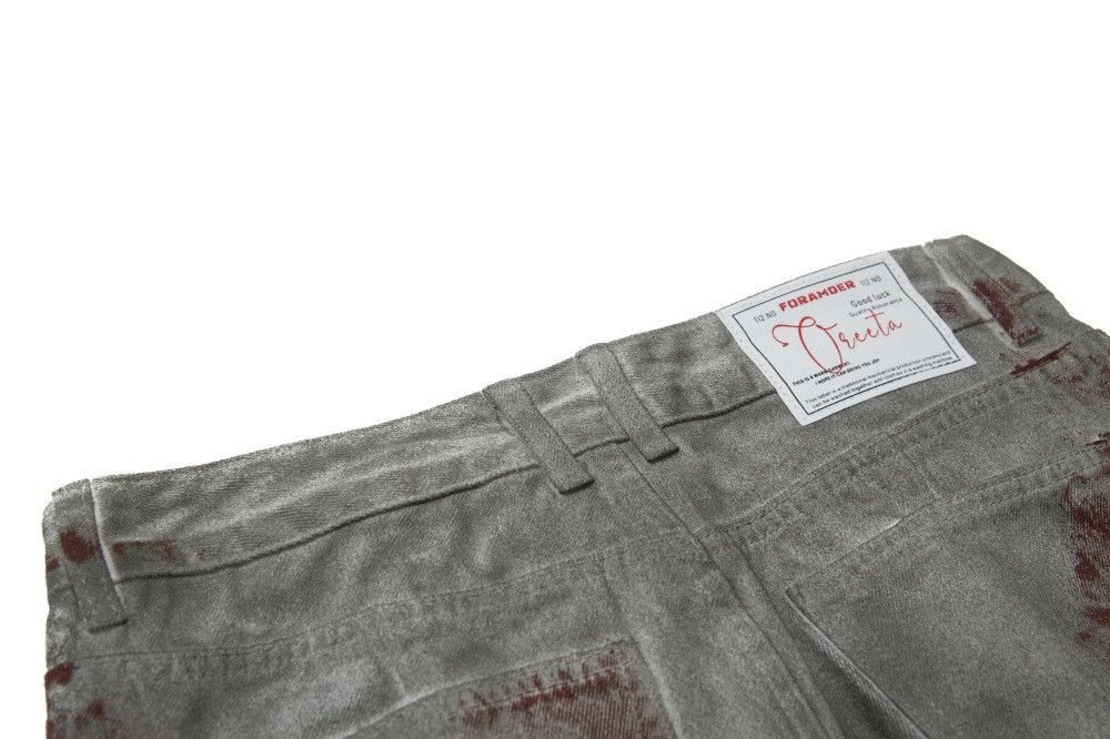 Vintage Men's vintage loose wide-leg distressed dirty bootcut jeans Size US 32 / EU 48 - 5 Thumbnail