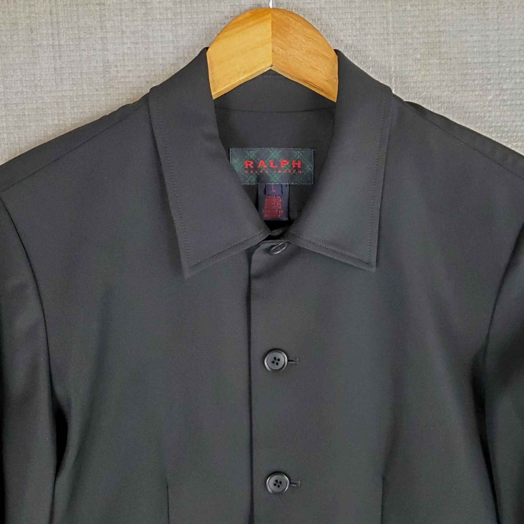 Ralph Lauren Ralph Lauren Womens Jacket Button Front Pockets Wind-Resistant Black Large RRL Size L / US 10 / IT 46 - 3 Thumbnail
