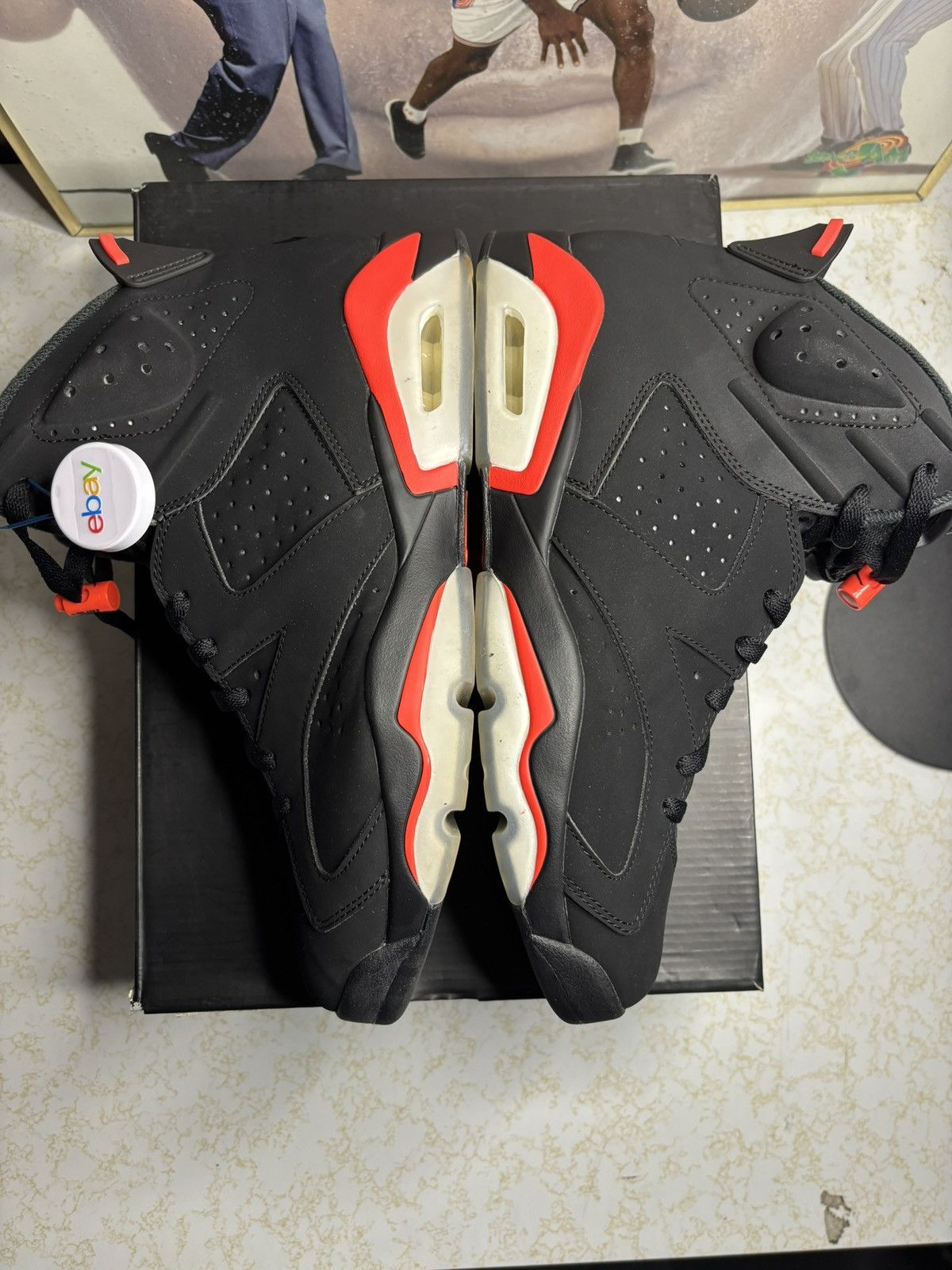 Jordan Brand Air Jordan 6 Retro black infrared Size US 11.5 / EU 44-45 - 4 Thumbnail