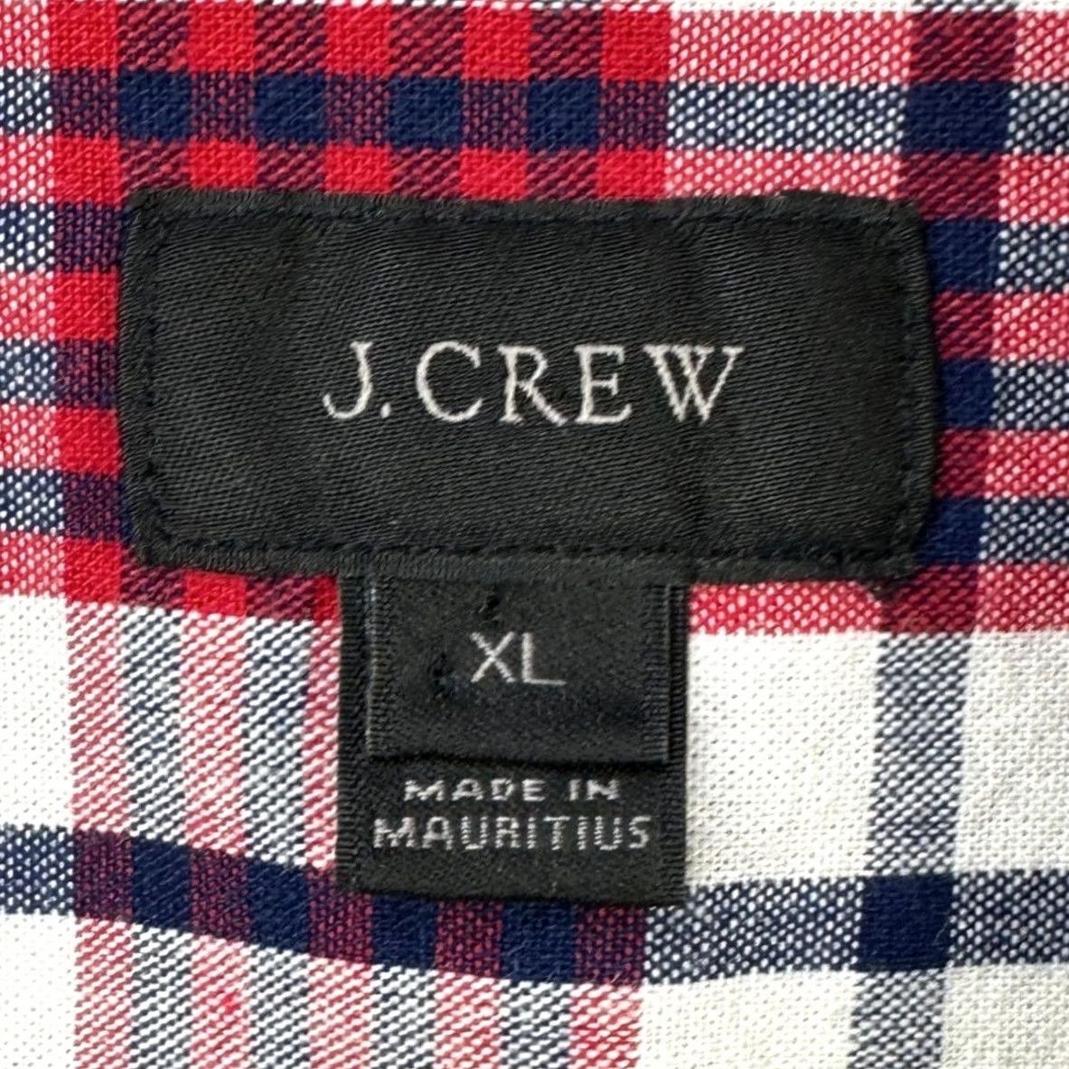 J.Crew J. Crew Shirt Button Up Mens XL Red Blue Plaid Long Sleeve Pockets Regular Fit Size US XL / EU 56 / 4 - 5 Thumbnail