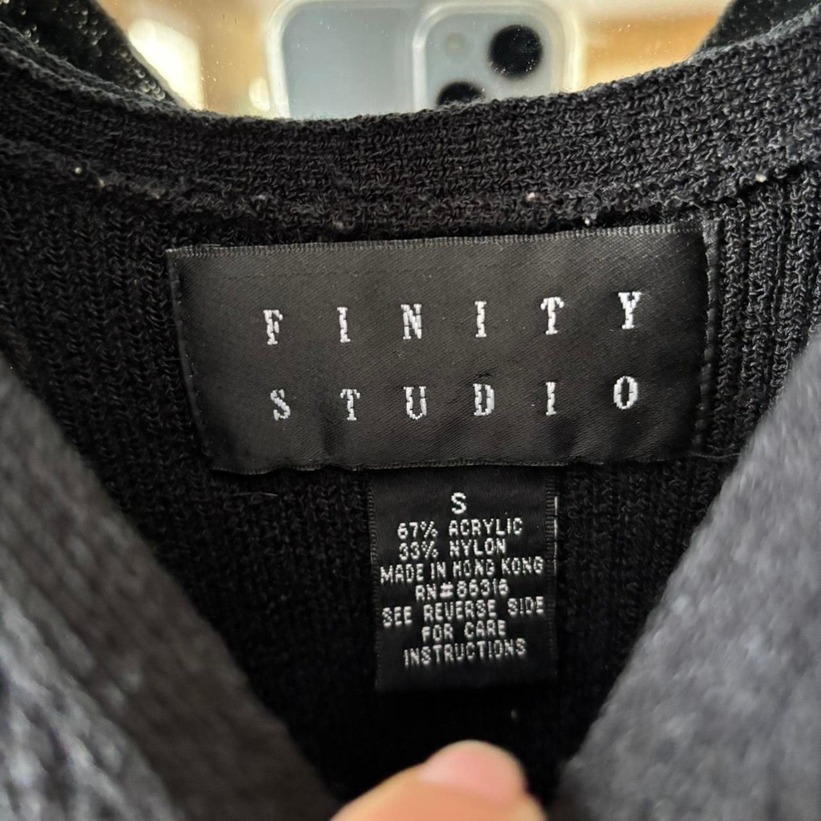 Vintage Vintage Finity Studio Classic Black Tank Top Small 90s Y2K Size S / US 4 / IT 40 - 4 Thumbnail