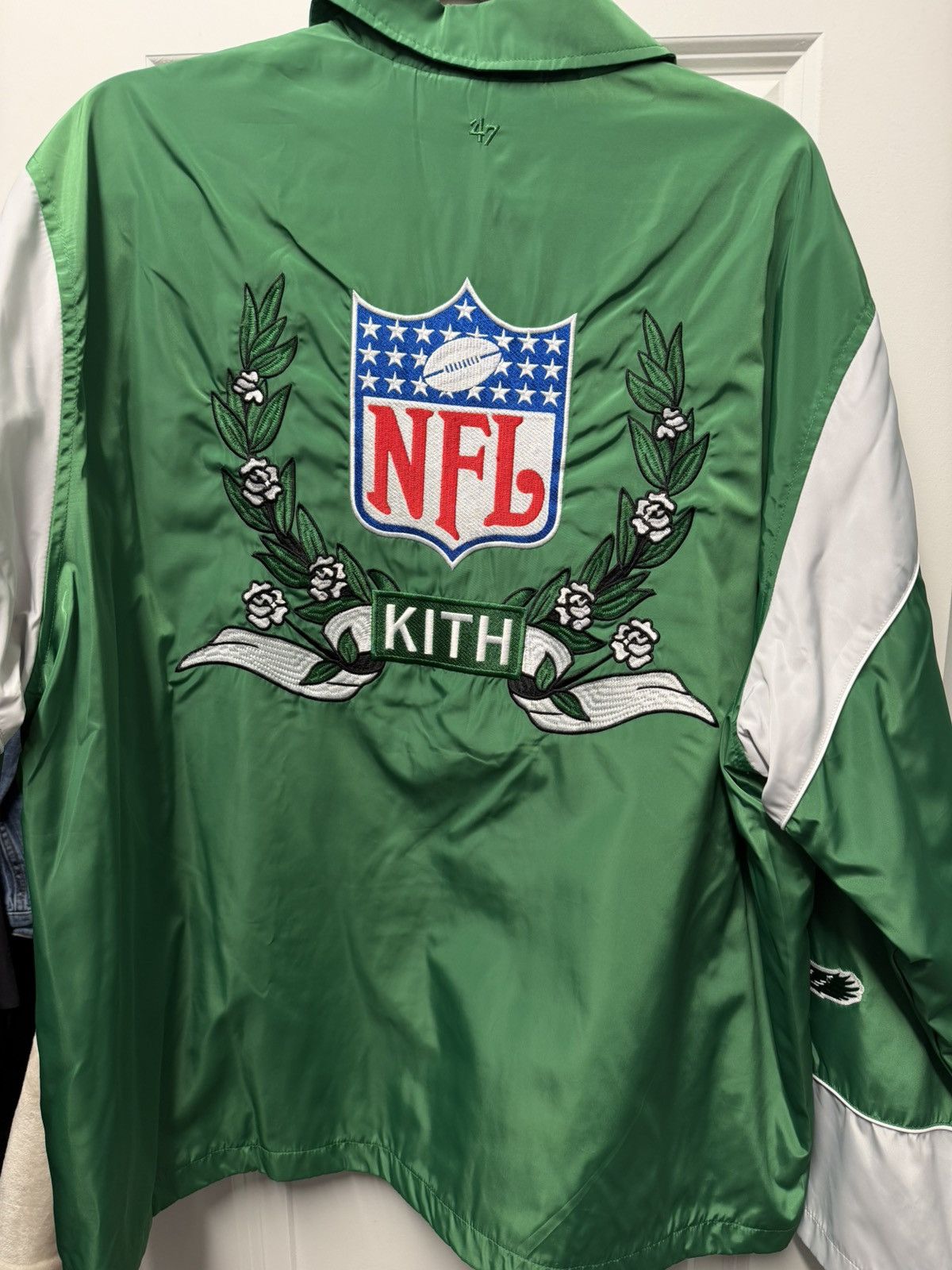 47 Brand × Kith Kith x 47 brand x NFL - Eagles Coaches Jacket - XL Size US XL / EU 56 / 4 - 1 Thumbnail