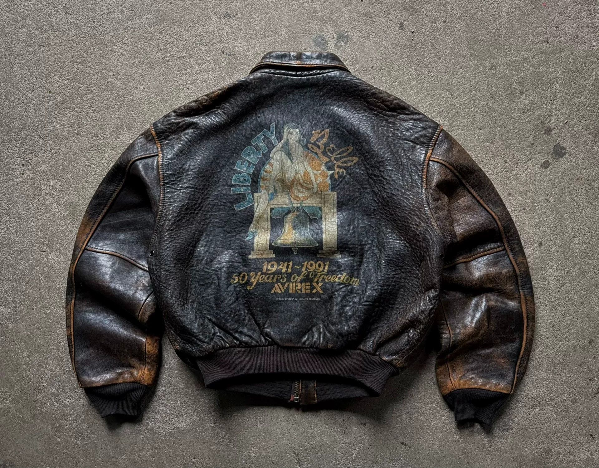 Vintage Vintage Avirex A2 50th Anniversary Jacket Size US L / EU 52-54 / 3 - 1 Thumbnail