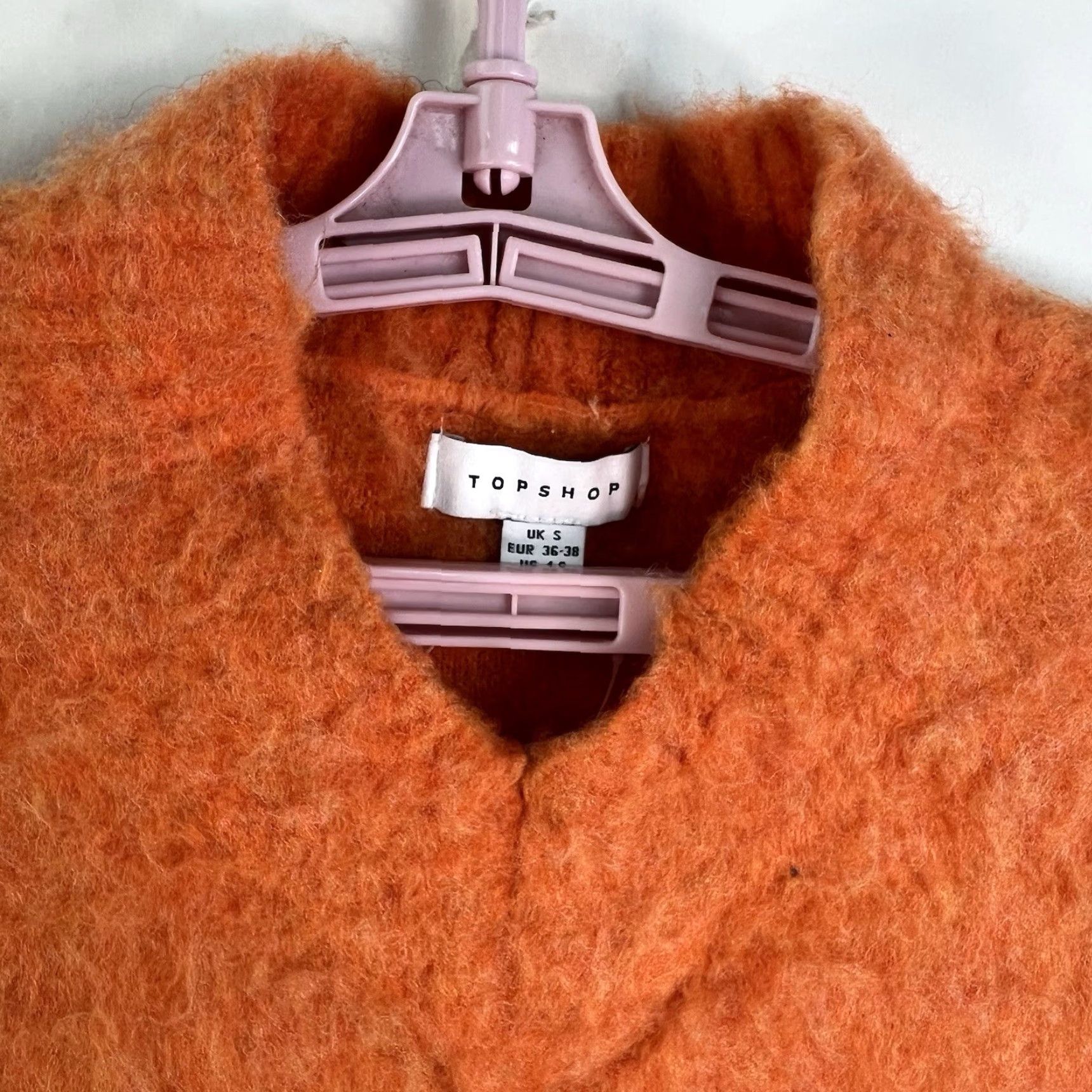 Topshop Topshop Striped Fuzzy Wool Blend Sweater Vest Womens Size S Orange NWT Size S / US 4 / IT 40 - 2 Thumbnail