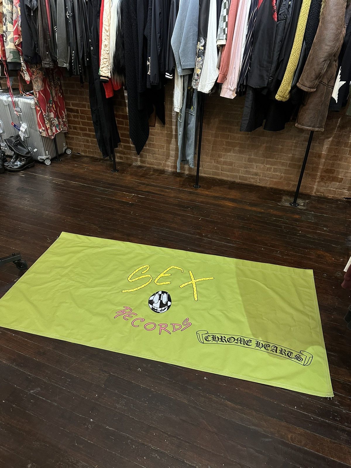 Chrome Hearts × Matty Boy CHROME HEARTS HUGE SEX RECORDS MATTY BOY FLAG BANNER Size ONE SIZE - 3 Thumbnail