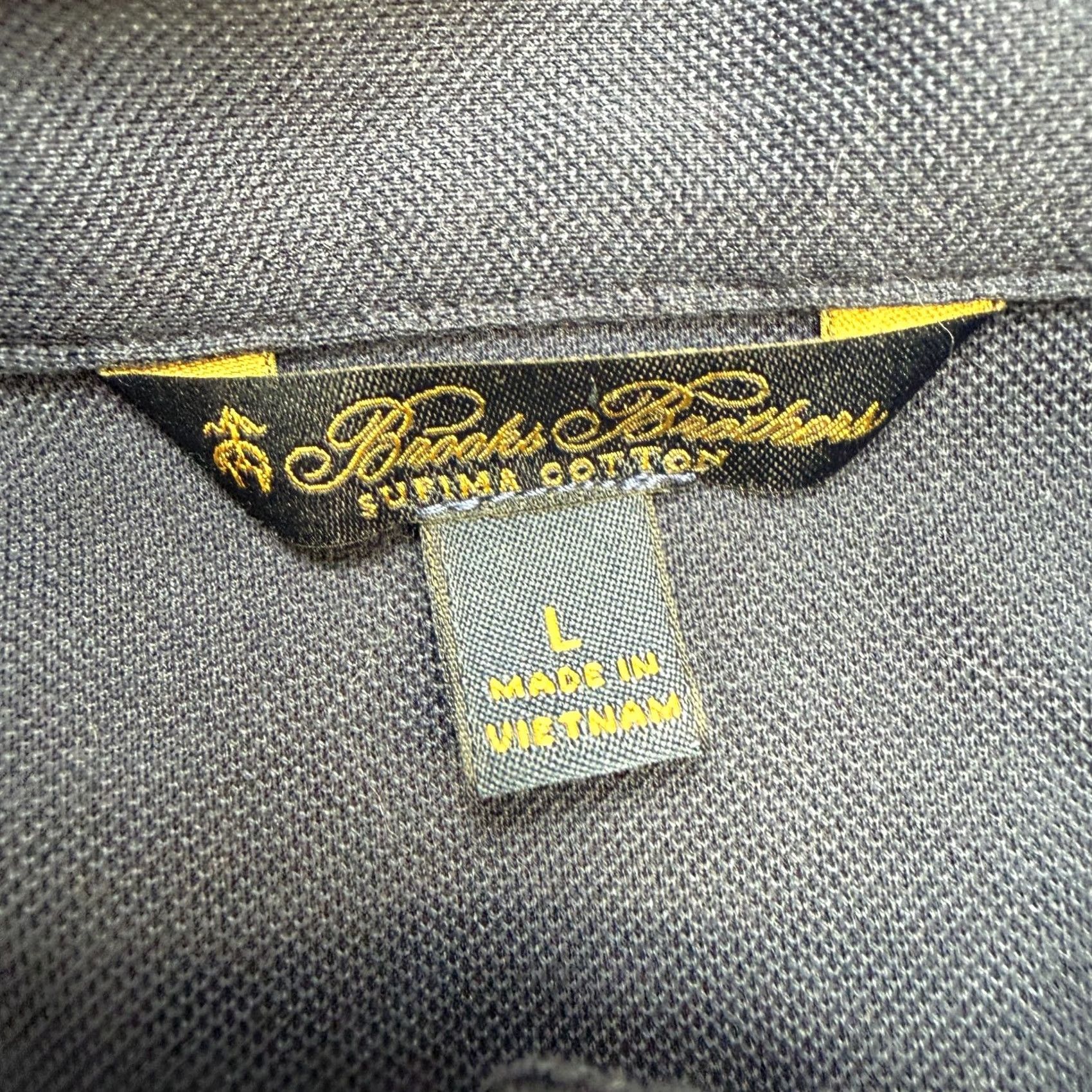 Brooks Brothers Brooks Brothers Shirt Mens Large Navy Supima Cotton Pique Knit Button Down Blue Regular Collar Down Long Sleeve Size US L / EU 52-54 / 3 - 5 Thumbnail