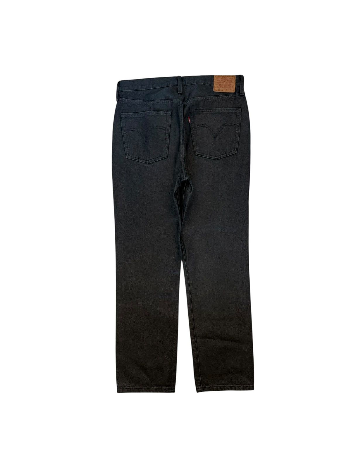 Levi's Levi’s 501 Big E Black Waxed Straight Denim Jeans Red Tab Size US 31 - 1 Thumbnail