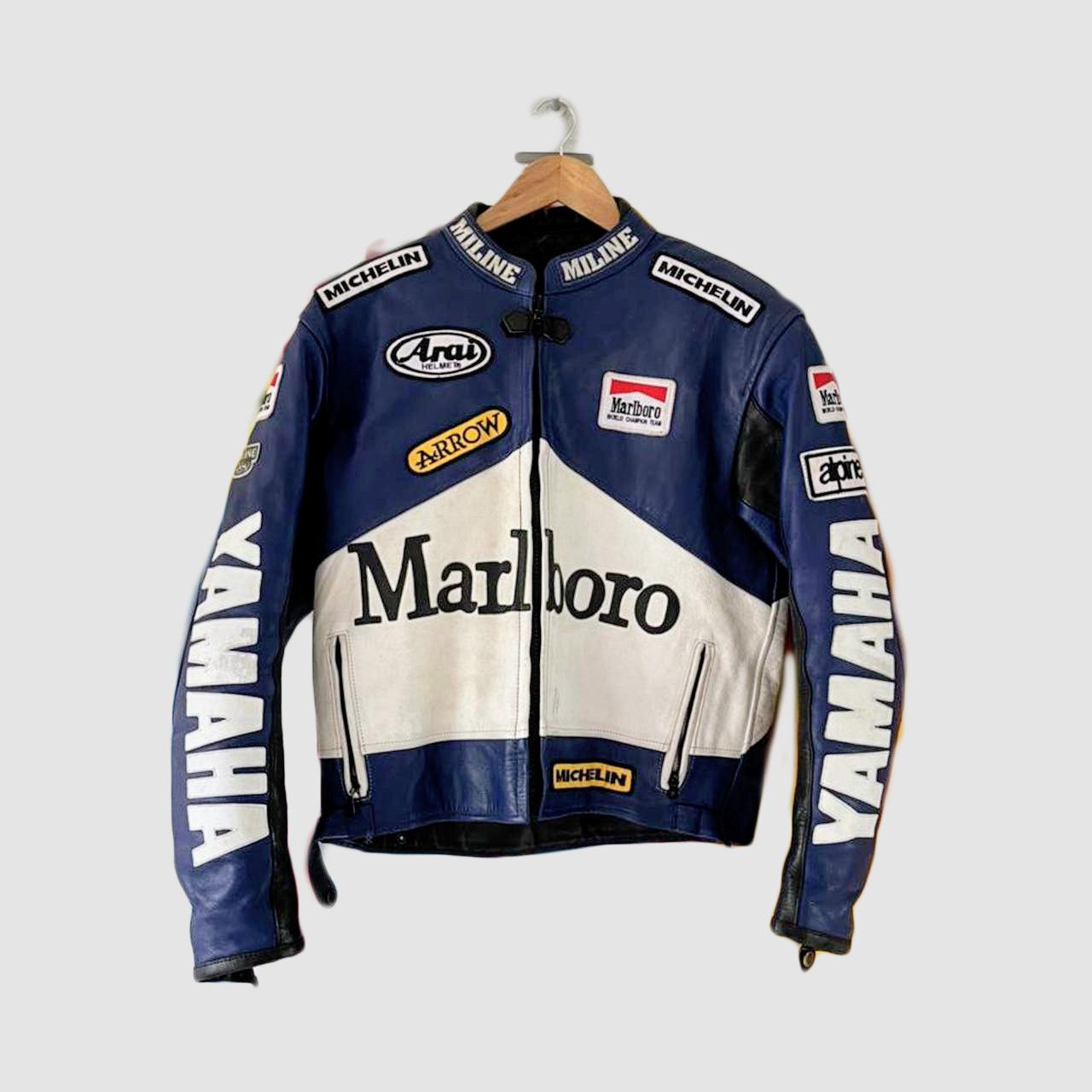 Marlboro 🔥 MARLBORO X YAMAHA 🔥 LEATHER JACKET RACING VINTAGE 90s | Grailed