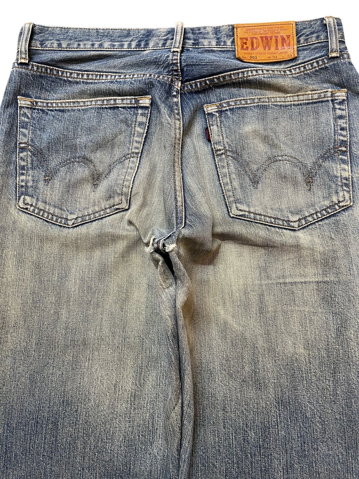 Edwin Vintage Edwin 503 Mud Wash Faded Style Loose Jeans Size US 32 / EU 48 - 5 Thumbnail