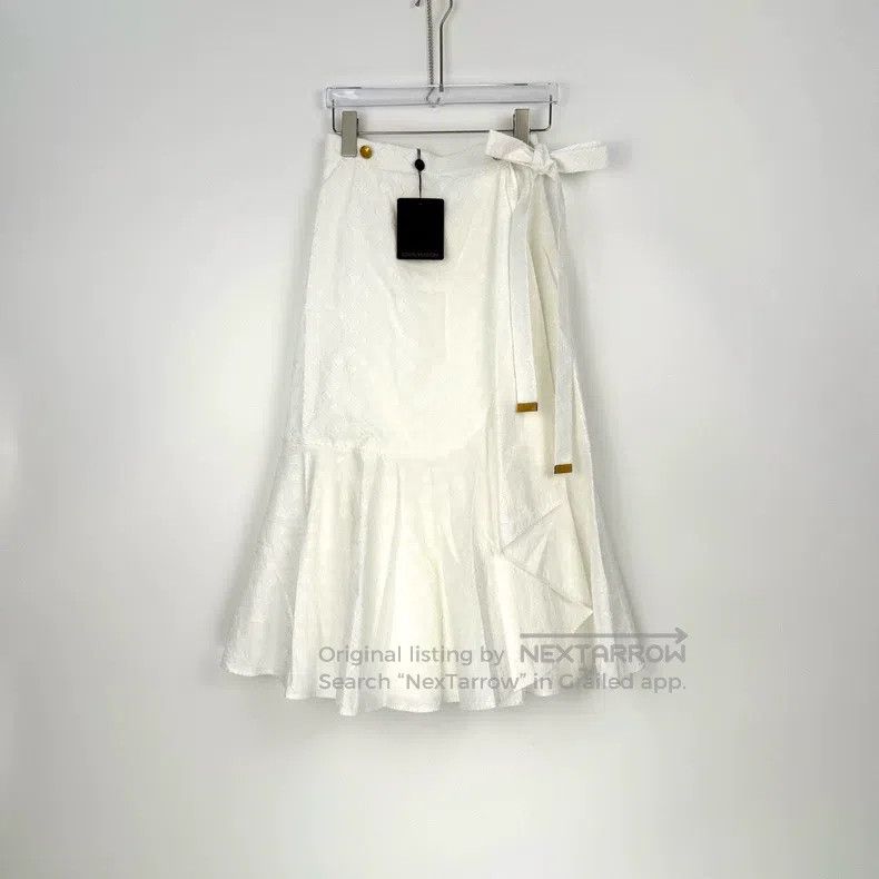 Louis Vuitton Louis Vuitton White dark print full logo skirt Size 33" - 3 Thumbnail