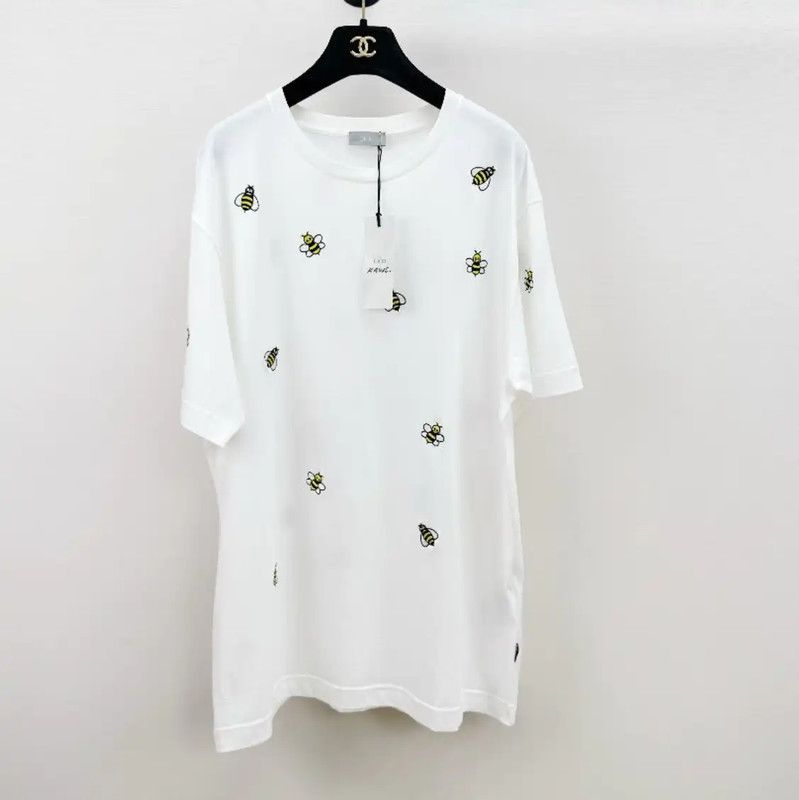Dior White Cotton Men's Short Sleeve T-Shirt 0089
