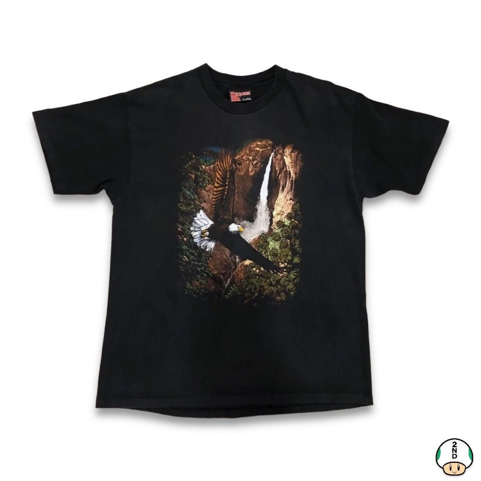 Vintage Vintage 1991 Holoubek Bald Eagle T Shirt Nature Animal Tee Size US L / EU 52-54 / 3 - 1 Thumbnail