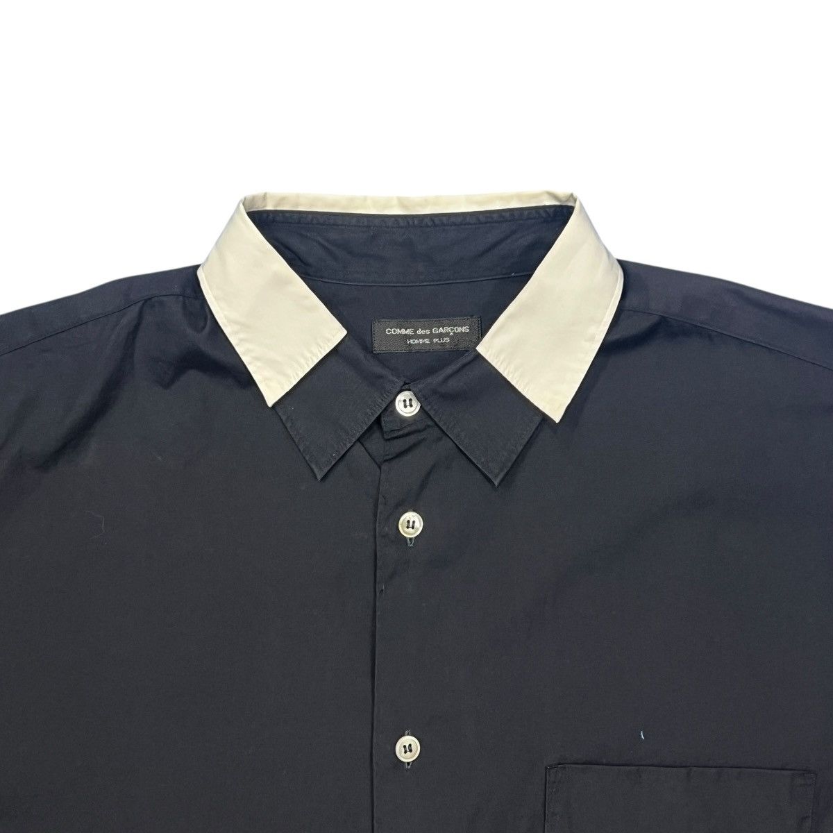Comme des Garcons COMME des GARCONS 1989 Double Collar Black Dress Shirts Size US L / EU 52-54 / 3 - 2 Thumbnail