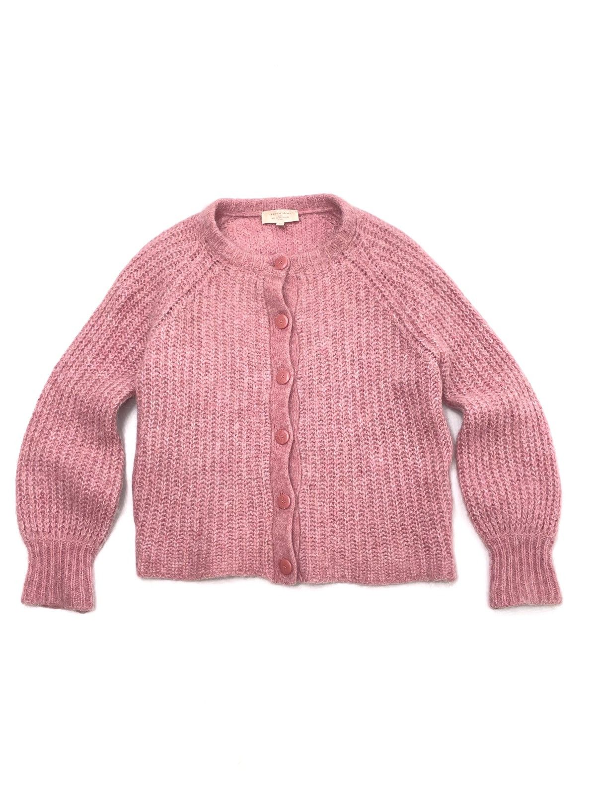 Sezane La Maille Sézane Pink Alpaca Blend Button-Up Raglan Cardigan Size XS / US 0-2 / IT 36-38 - 2 Thumbnail