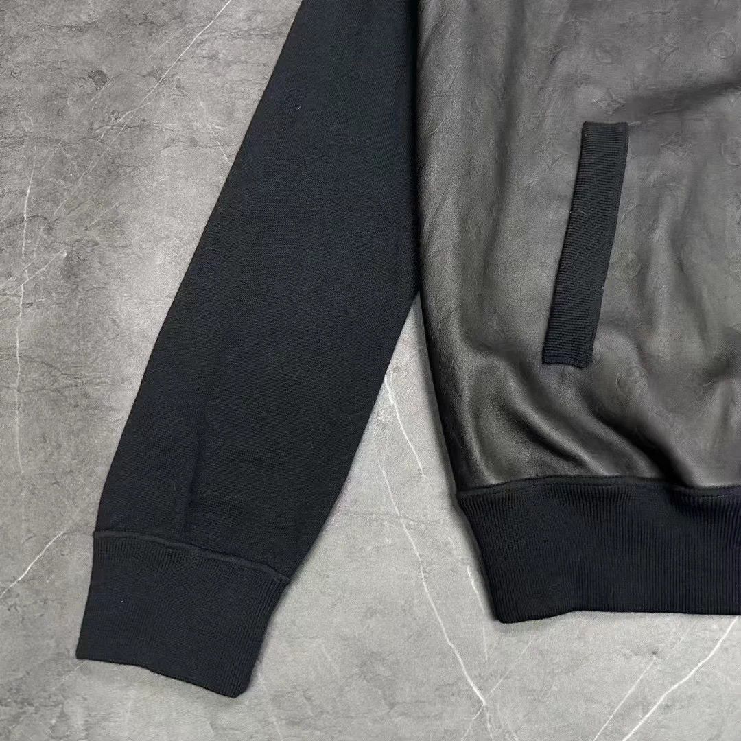 Louis Vuitton all-over embossed logo monogram leather and wool coat Size US XXL / EU 58 / 5 - 6 Thumbnail