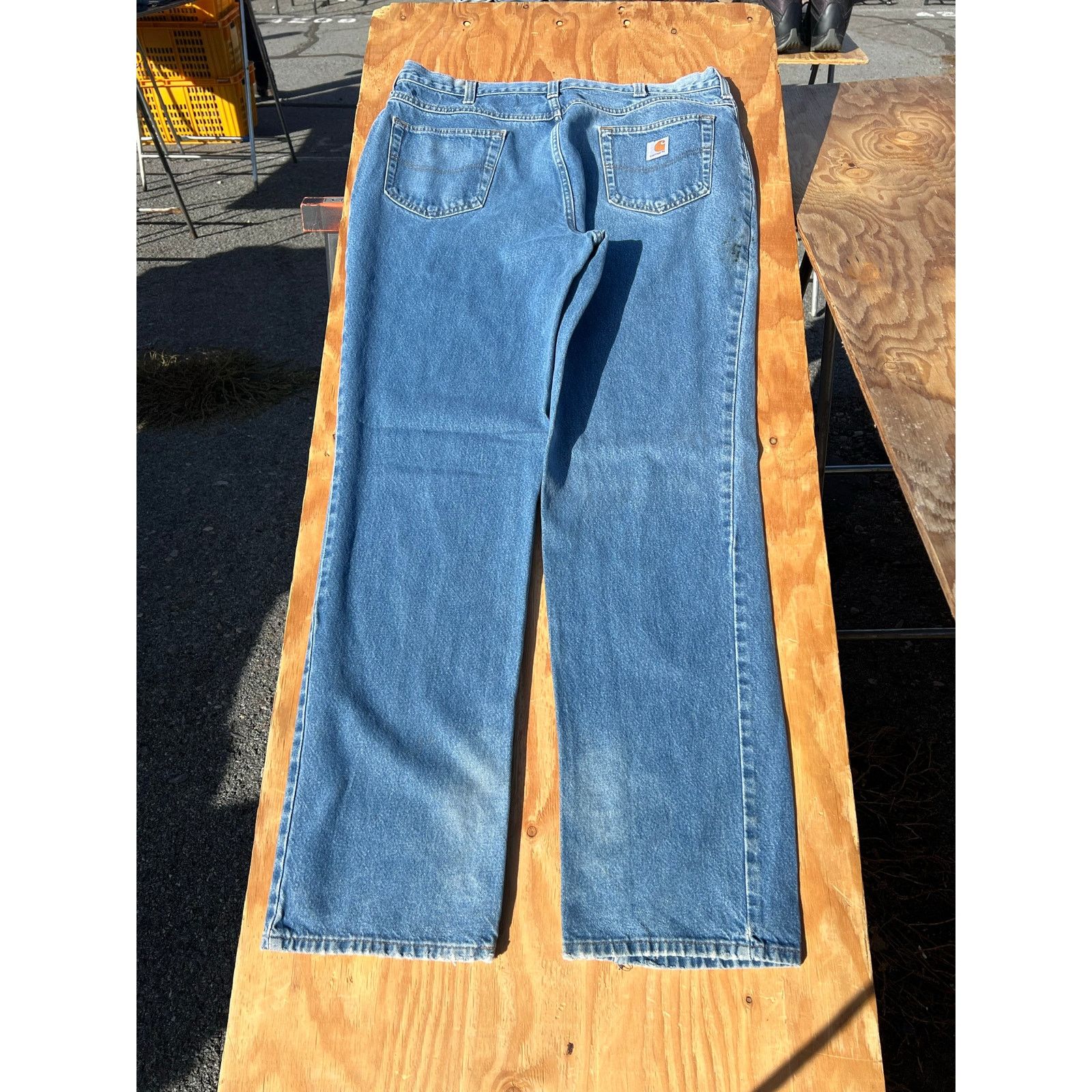 Carhartt Carhartt Jeans Mens 38x36 Blue Denim Utility Work Pants Size US 38 / EU 54 - 2 Thumbnail