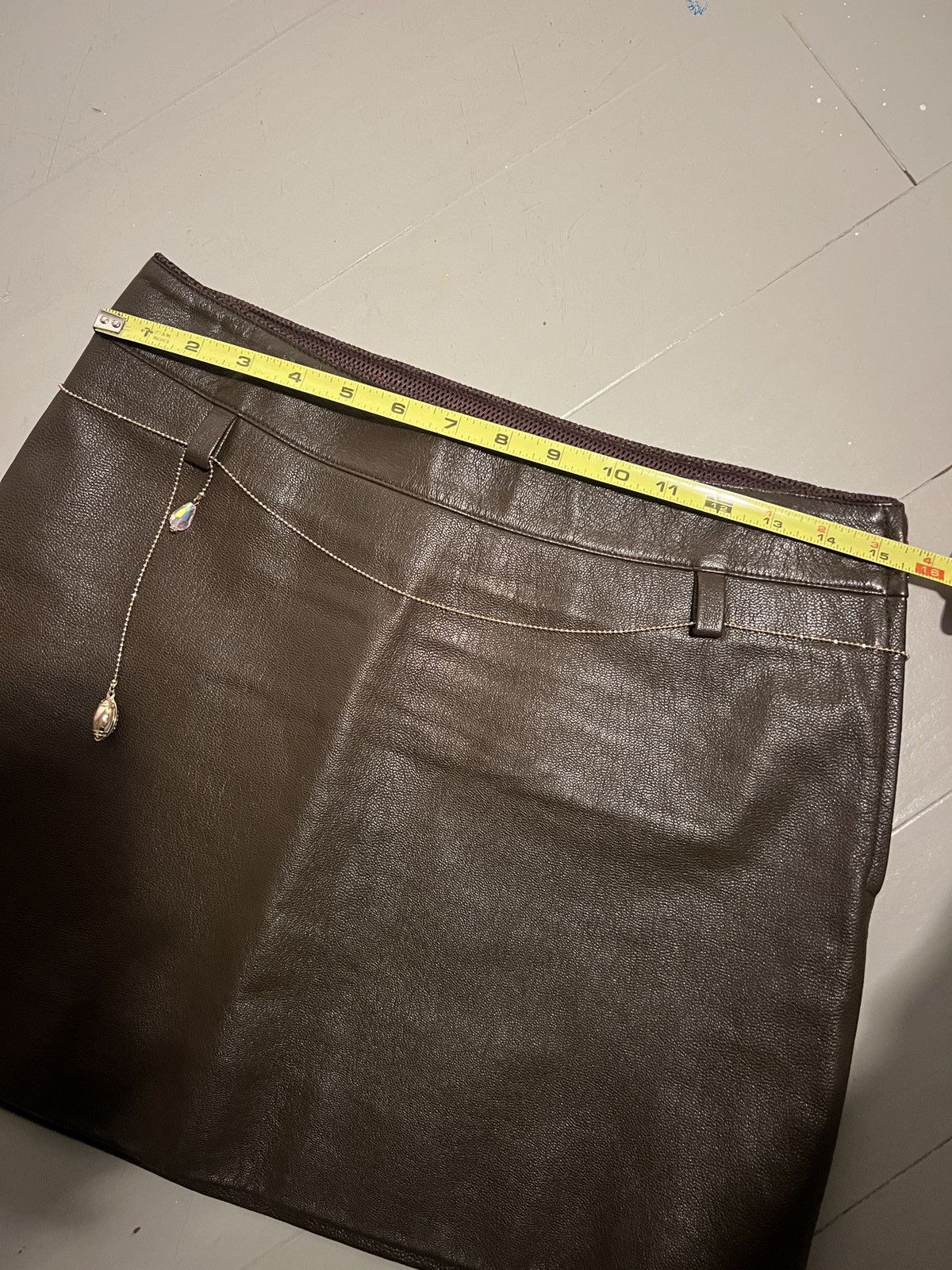 Miu Miu Miu miu leather mini skirt Size 28" / US 6 / IT 42 - 1 Thumbnail