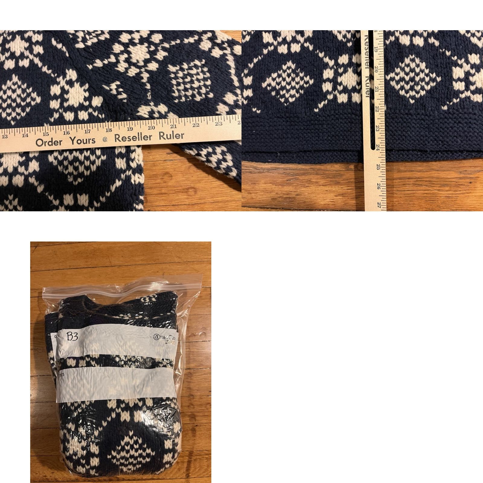 American Eagle Outfitters VINTAGE American Eagle Outfitters Hand Knit Fair Isle Sweater Women’s XL Blue Size XL / US 12-14 / IT 48-50 - 8 Thumbnail