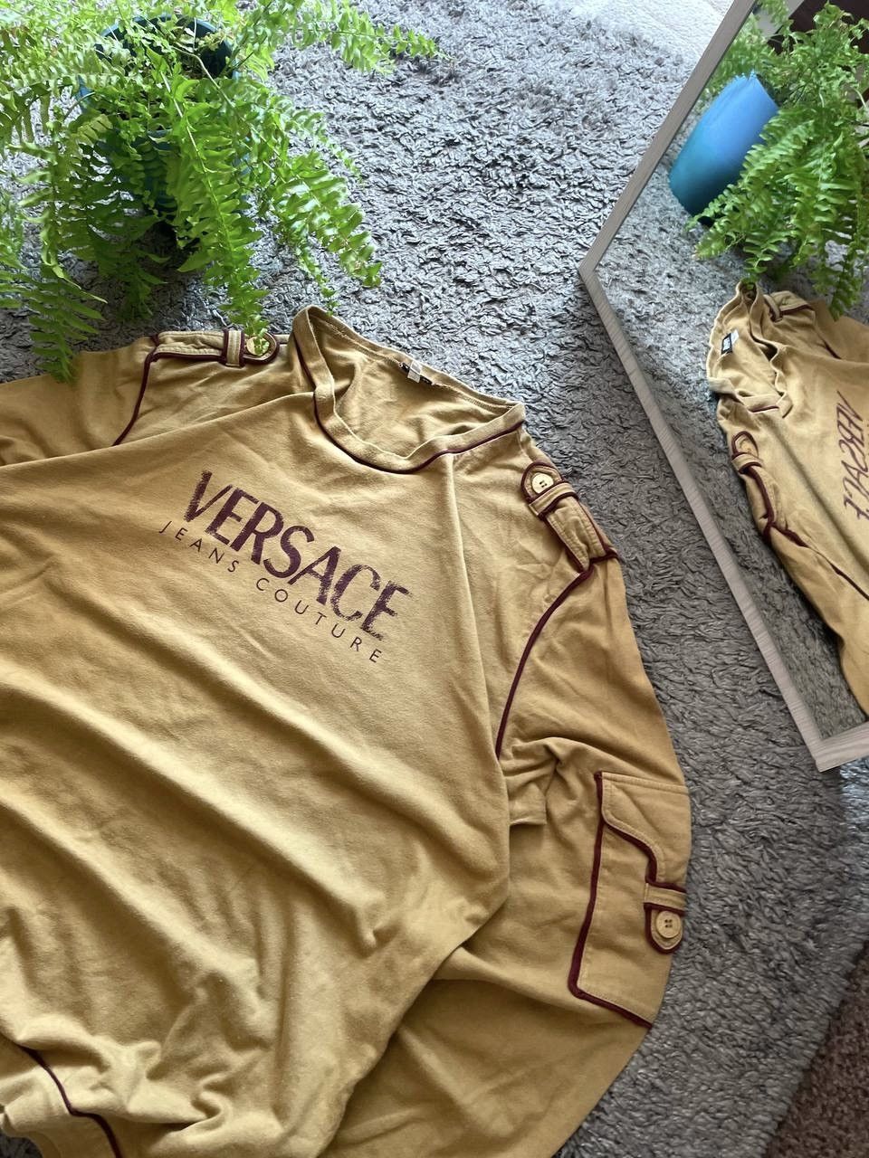 Versace × Vintage 00s Versace Long-Sleeve Streetwear Luxury Big Logo Rare Size US L / EU 52-54 / 3 - 4 Thumbnail