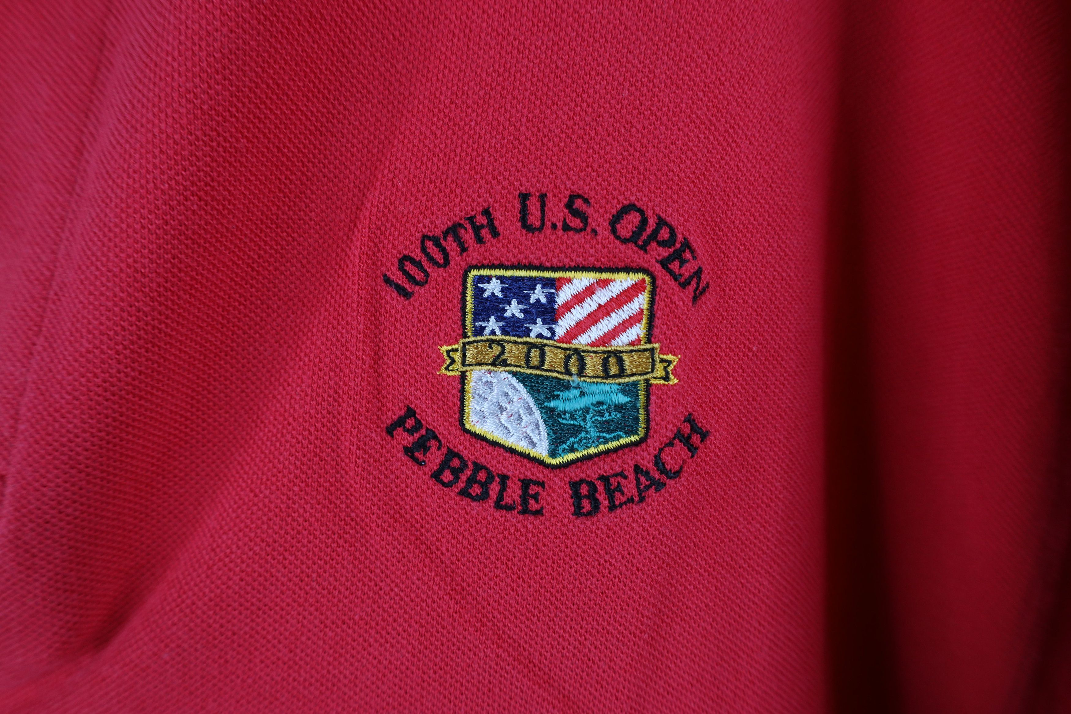 Vintage Vintage Y2K 100th US Open Pebble Beach Golf Polo Shirt Red Size US XL / EU 56 / 4 - 4 Thumbnail