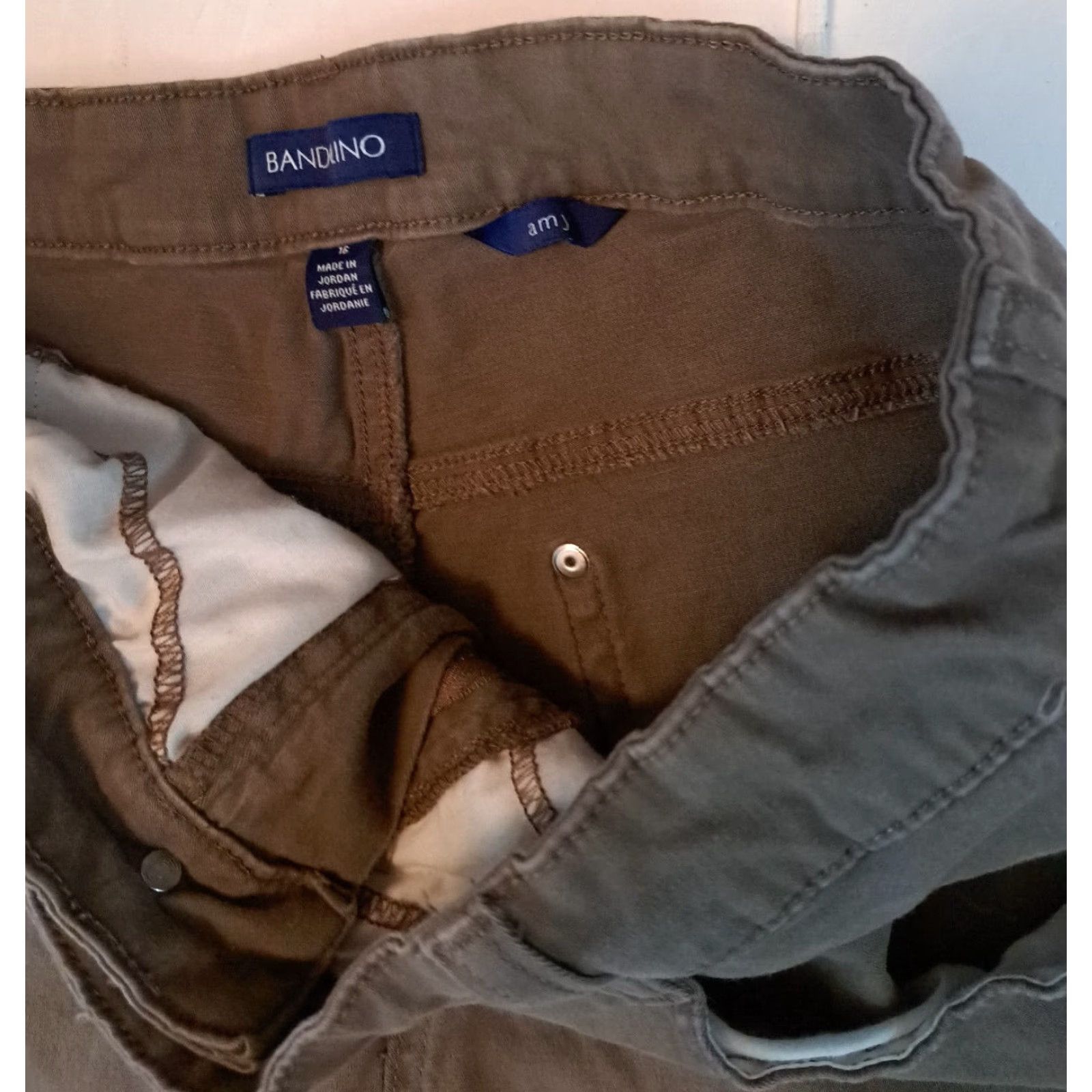 Vintage VINTAGE Bandolino Women Pants Khakis Canvas 16 Regular Brown 34x31 Walking 100% Cotton Amy Brown Canvas Pants Size 38" / US 16 / IT 52 - 3 Thumbnail