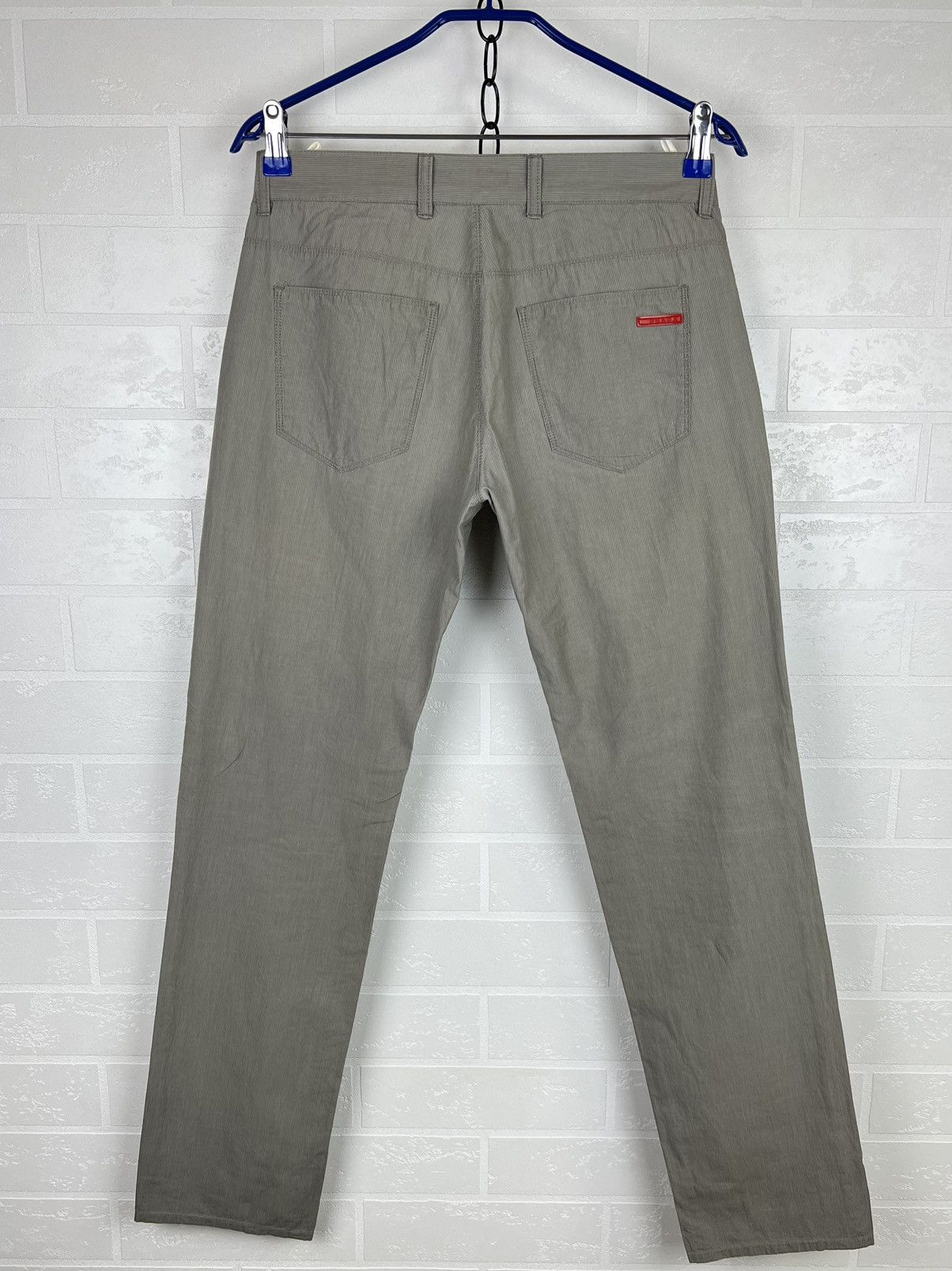 Prada PRADA MILANO Pants Red Tab Beige Classic Cotton Lightweight Size US 32 / EU 48 - 1 Thumbnail
