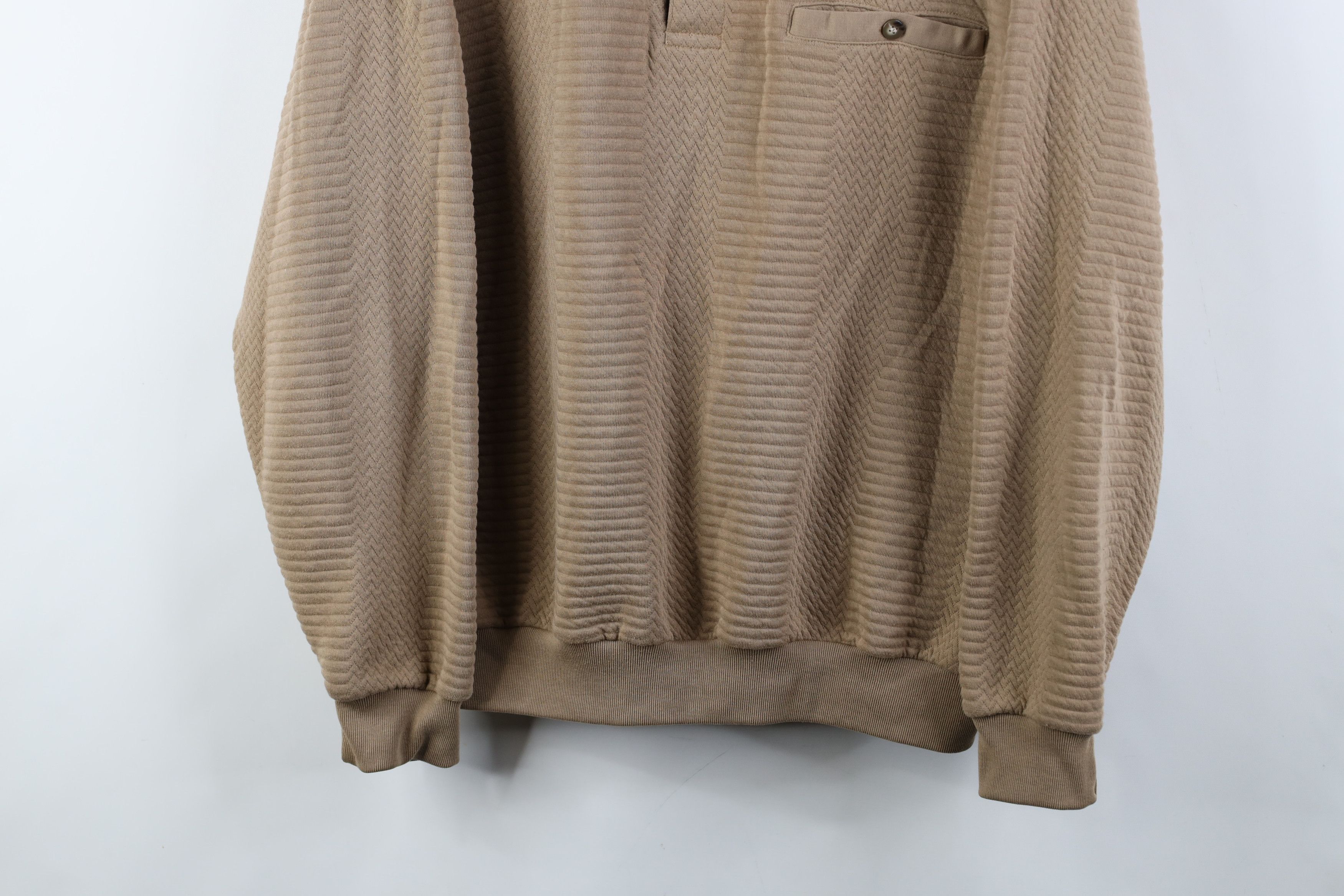 Vintage Vintage 90s Streetwear Textured Collared Pullover Sweatshirt Size US L / EU 52-54 / 3 - 3 Thumbnail