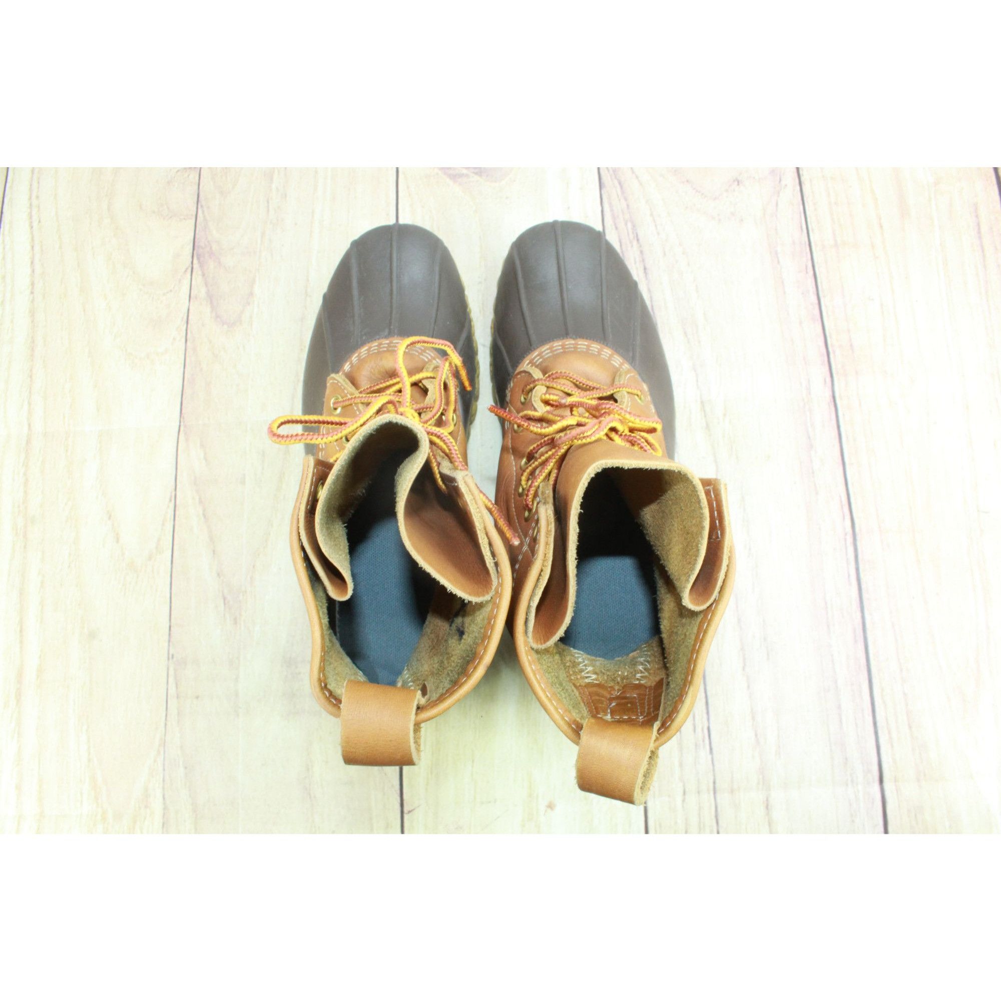 L.L. Bean LL Bean Women’s Brown Leather Lace-Up Duck Boots Size US 9 / IT 39 - 7 Thumbnail