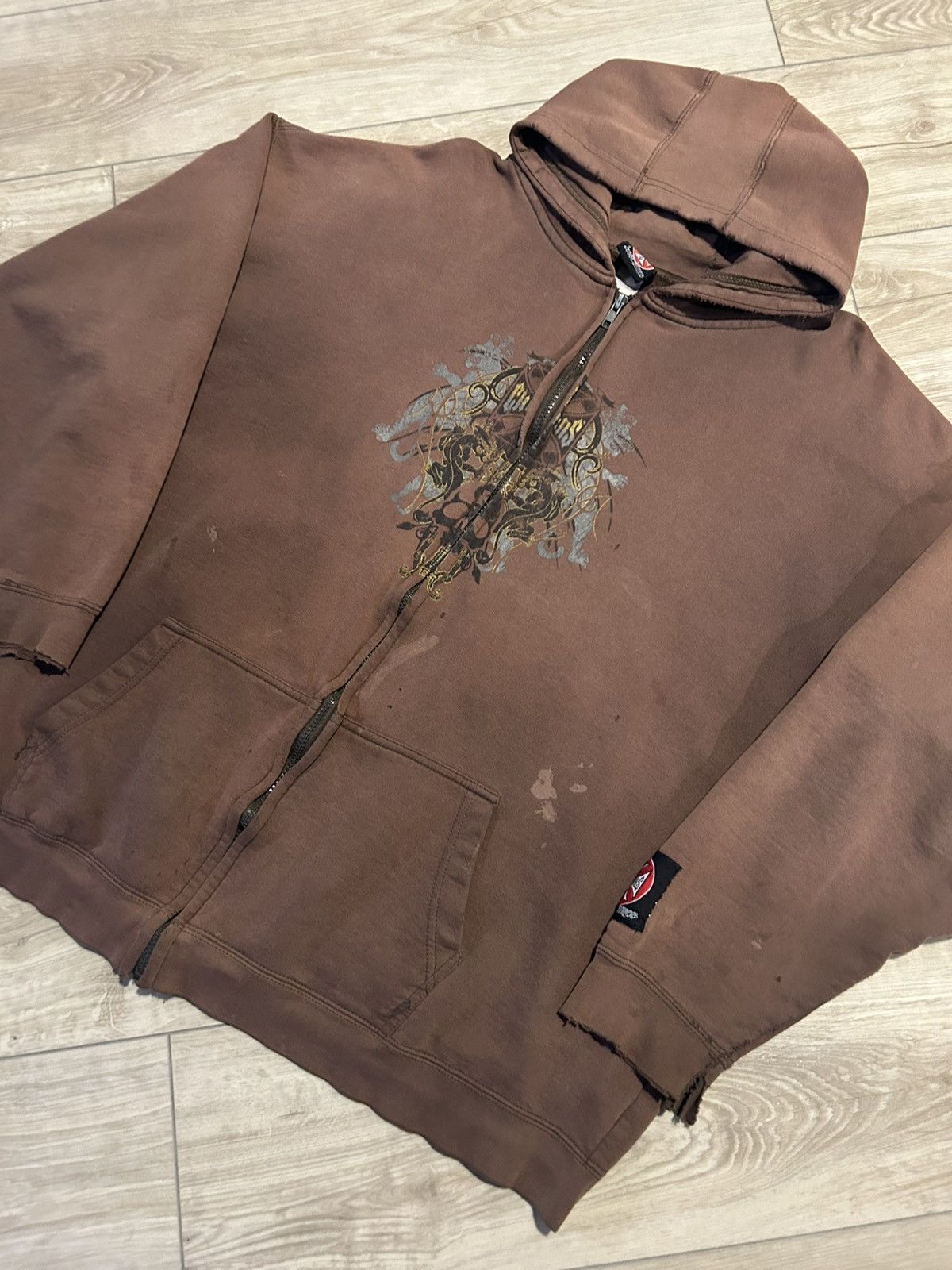 West Coast Choppers Vintage West Coast Chopper Zip-Up Hoodie Size US L / EU 52-54 / 3 - 3 Thumbnail