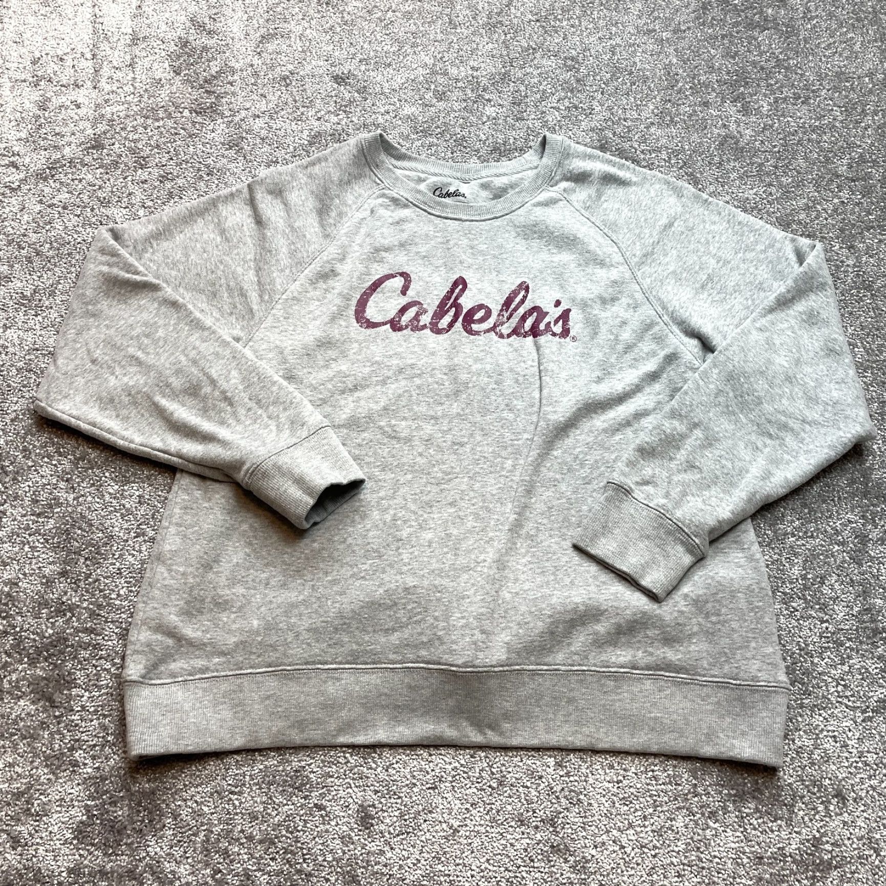 Vintage Cabela's Sweatshirt Womens Large Light Gray Pullover Soft Crew Sweater Adult Size L / US 10 / IT 46 - 2 Thumbnail