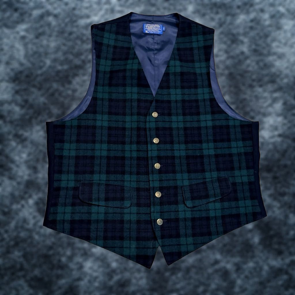 Pendleton VINTAGE Pendleton Vest Men’s 44 Blackwatch Wool Plaid Button Front Waistcoat Regular Size US S / EU 44-46 / 1 - 1 Thumbnail