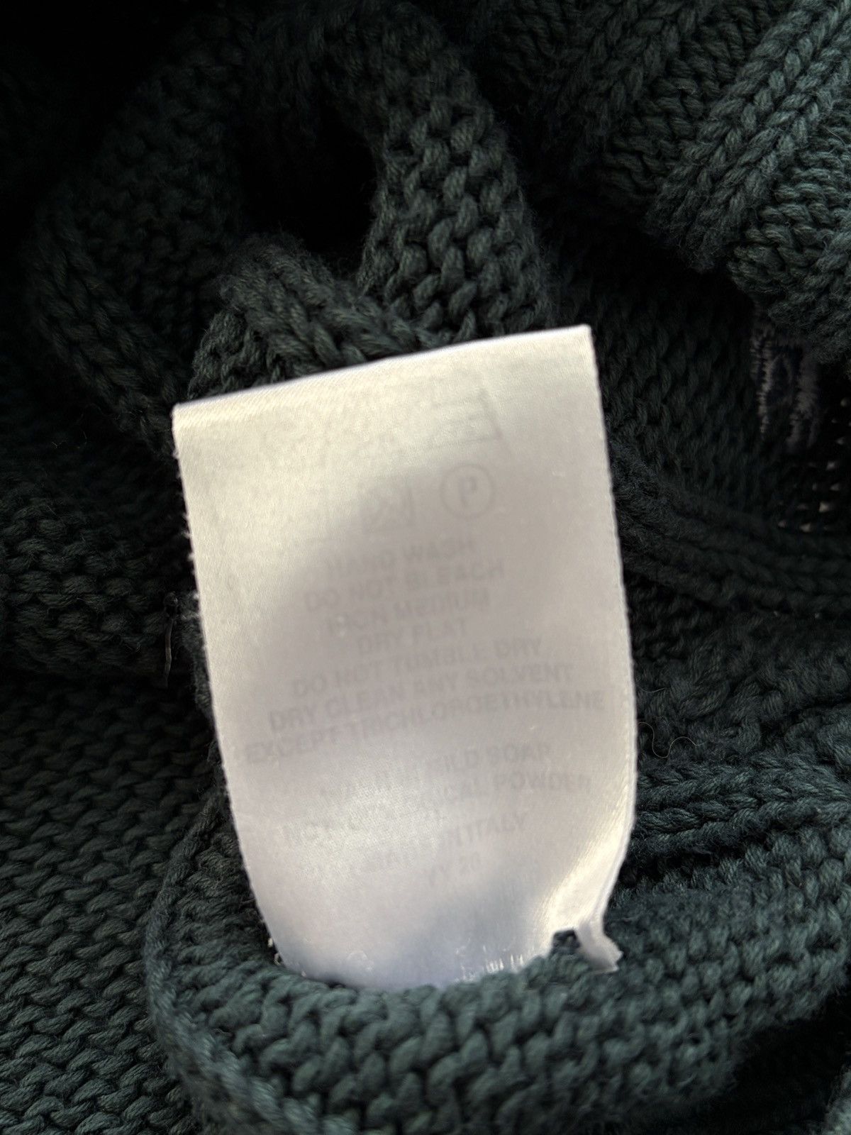 Burberry Burberry London Dark Green Cable Knit Cotton Sweater Size L Size US L / EU 52-54 / 3 - 10 Thumbnail