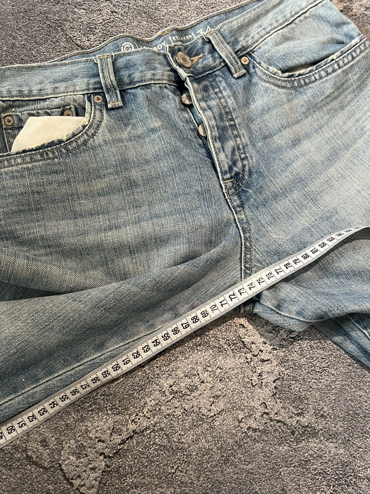 Japanese Brand Vintage Relaxed Draped Skinny Jean / Number Nine Style Blue Size US 32 / EU 48 - 10 Thumbnail