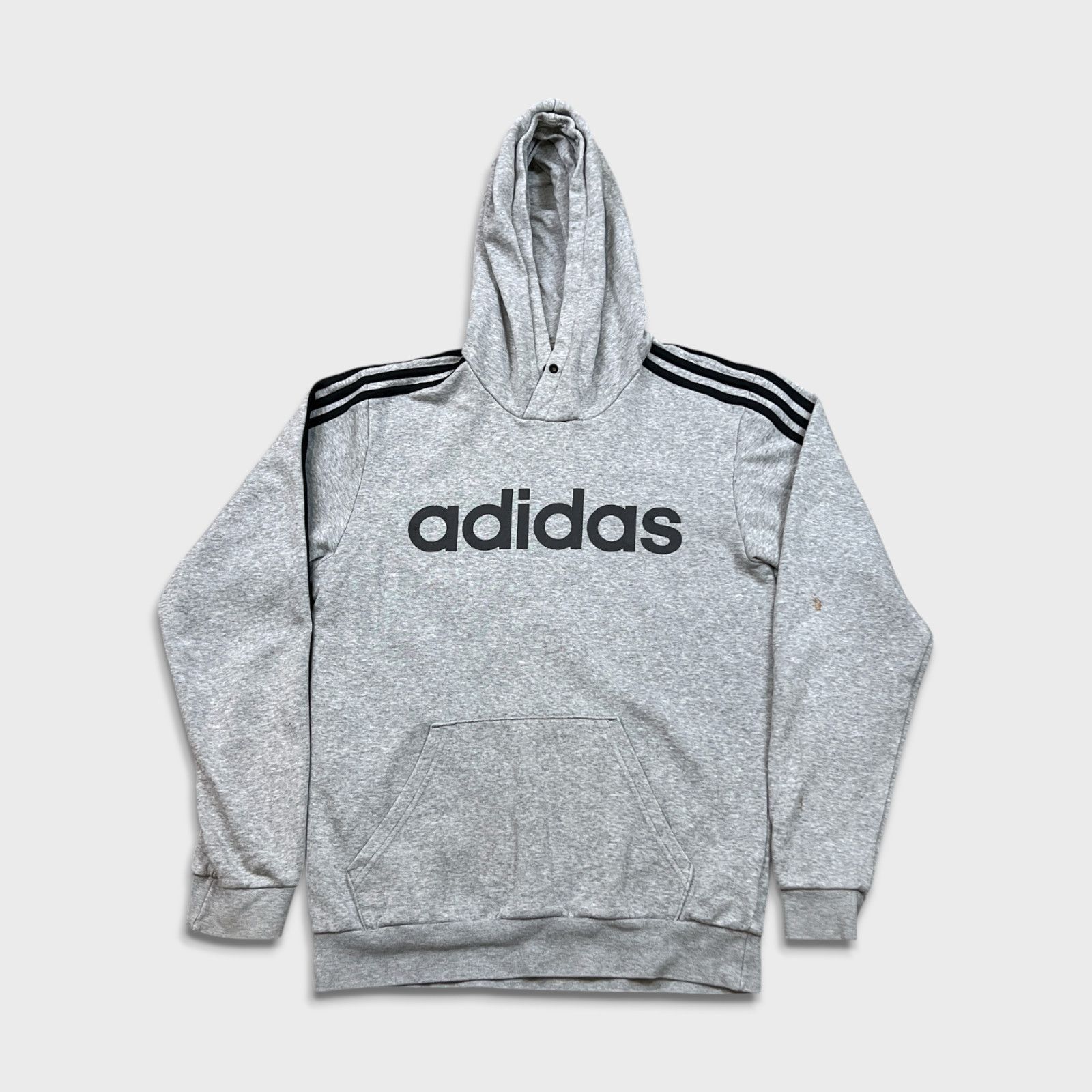 Adidas × Vintage Adidas Hoodie Small 3 Stripes Spell Out Pullover Hooded Size US S / EU 44-46 / 1 - 1 Thumbnail